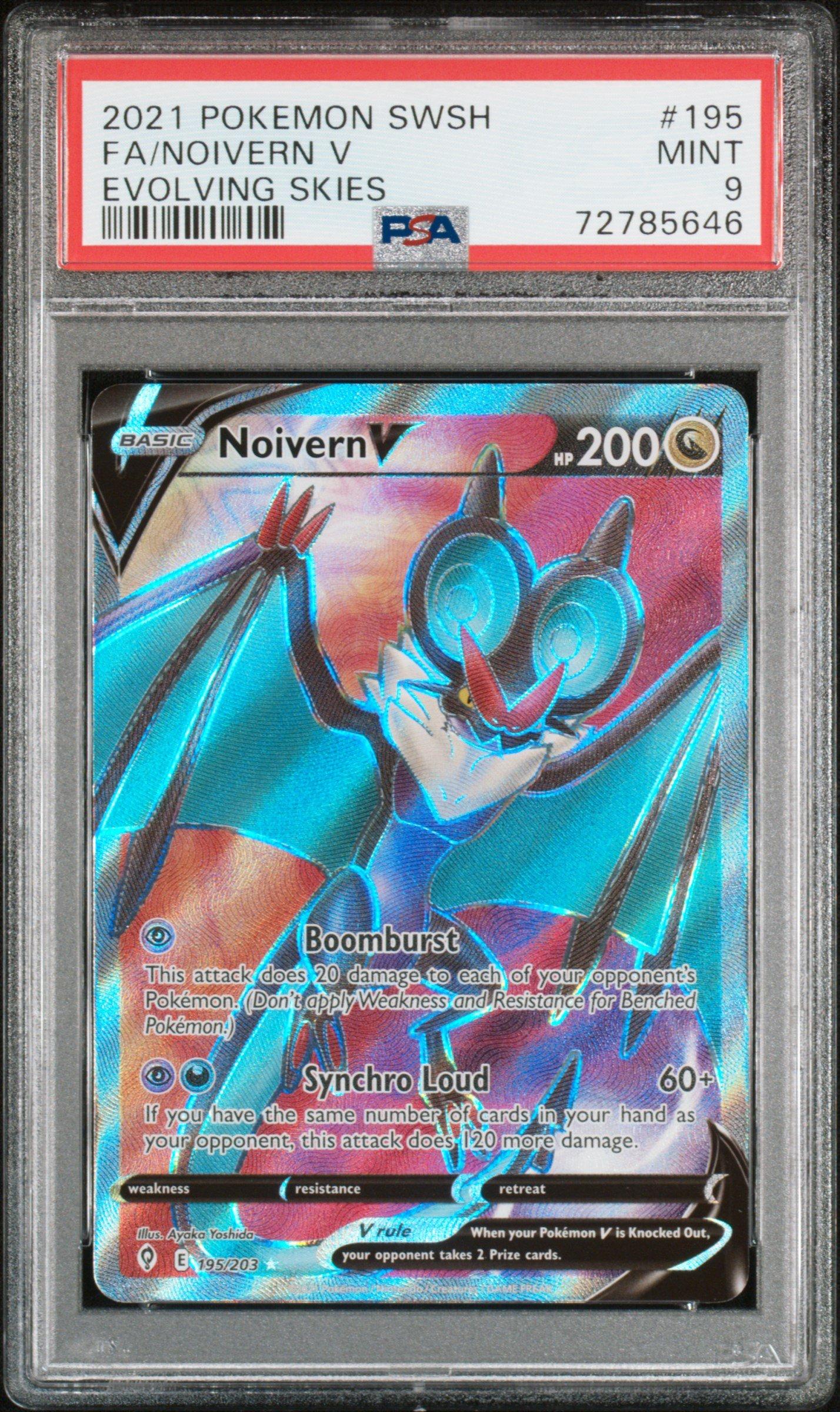 2021 Pokemon Sword & Shield Evolving Skies 195 Full Art/noivern V PSA 9