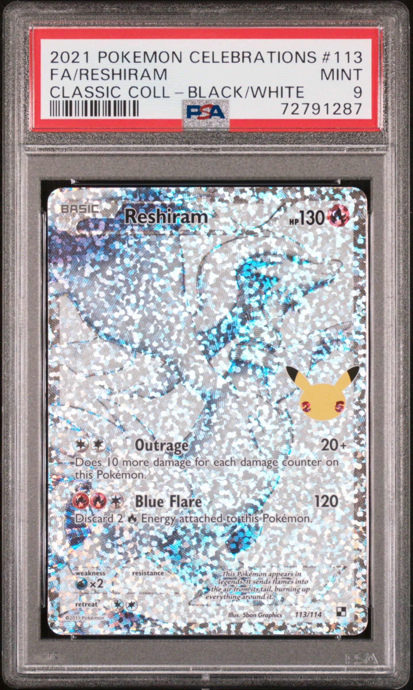 2021 Pokemon Celebrations Classic Collection 113 Full Art/reshiram PSA
