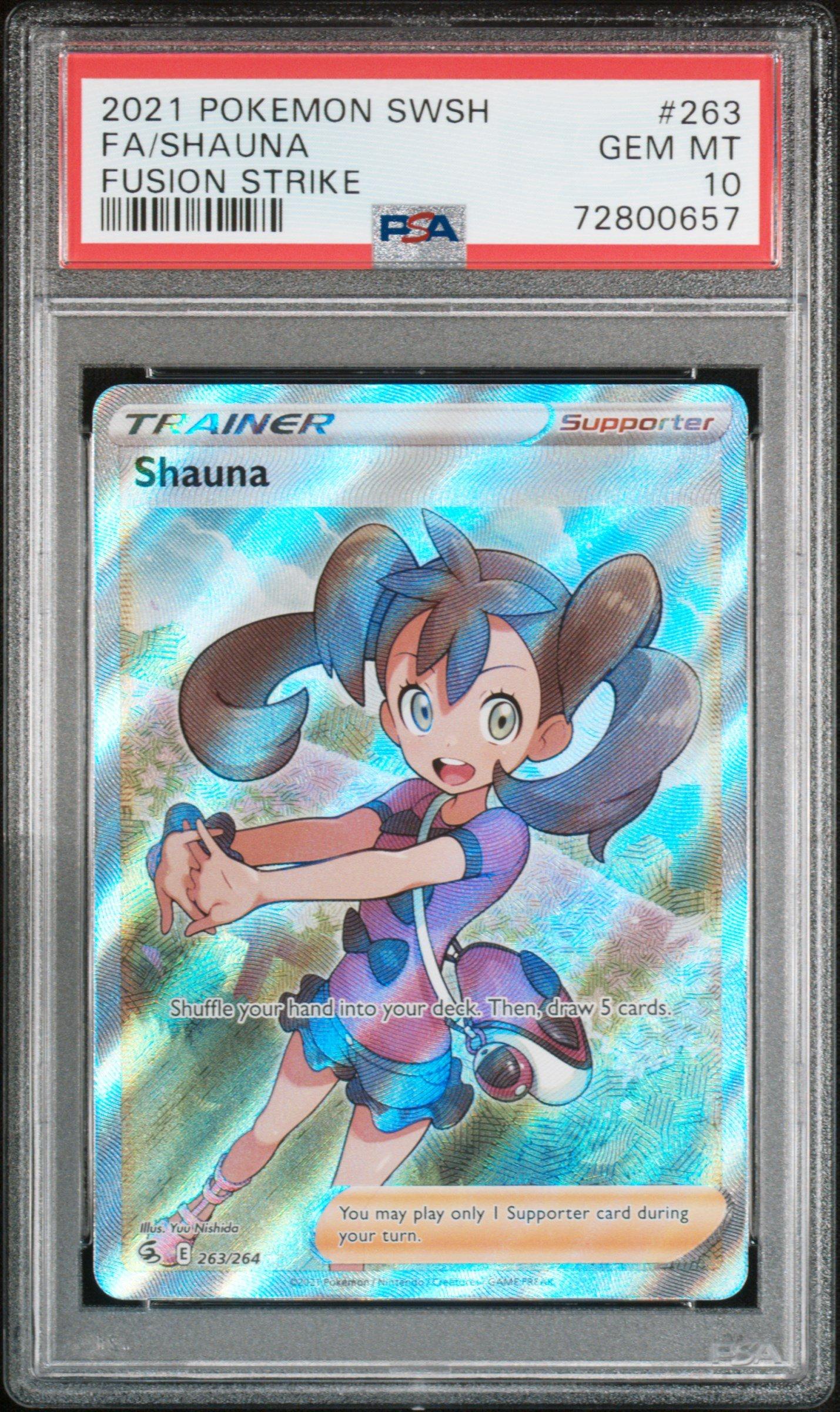 2021 Pokemon Sword & Shield Fusion Strike 263 Full Art/shauna PSA