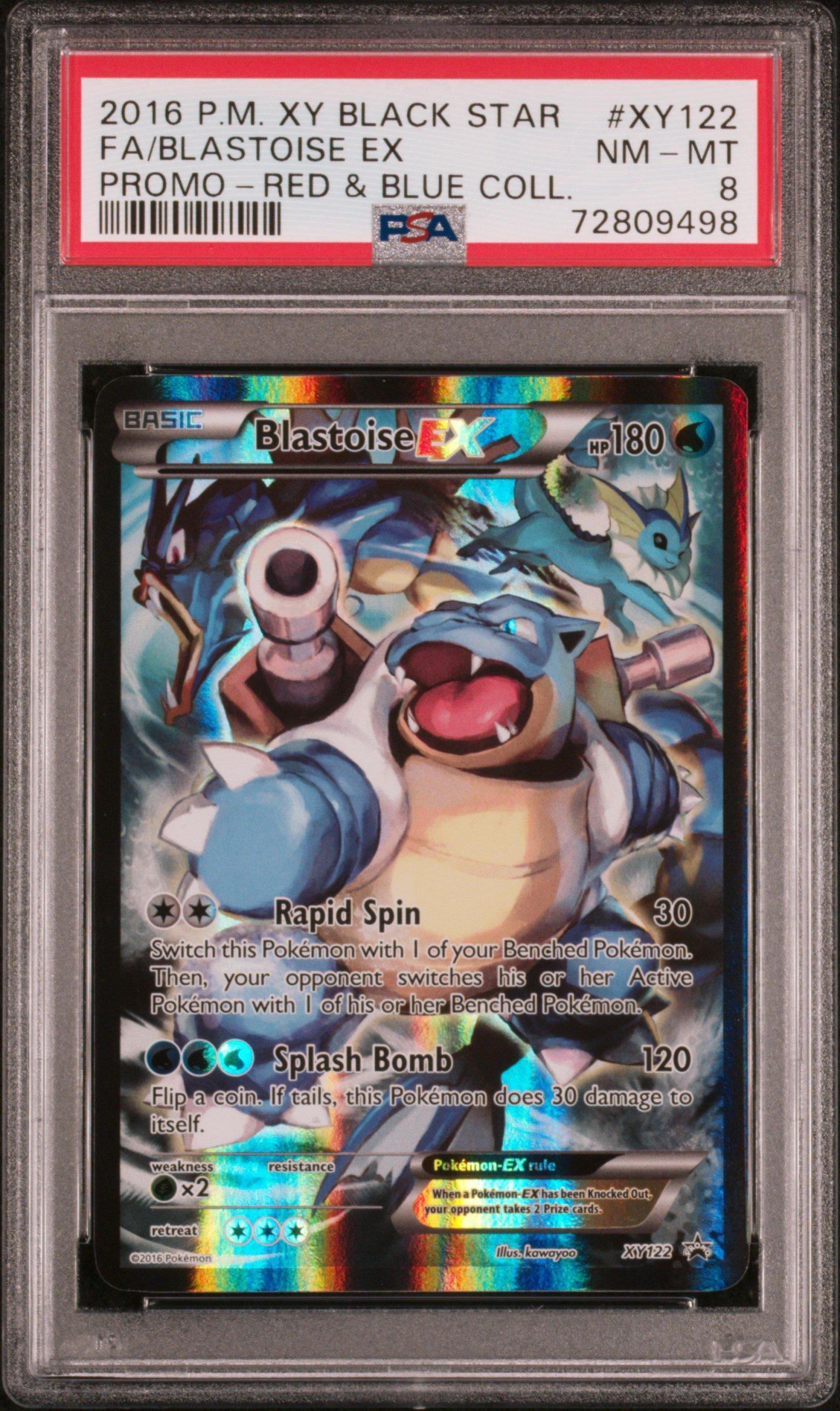 2016 Pokemon Xy Black Star Promo Xy122 Full Art/blastoise Ex Red
