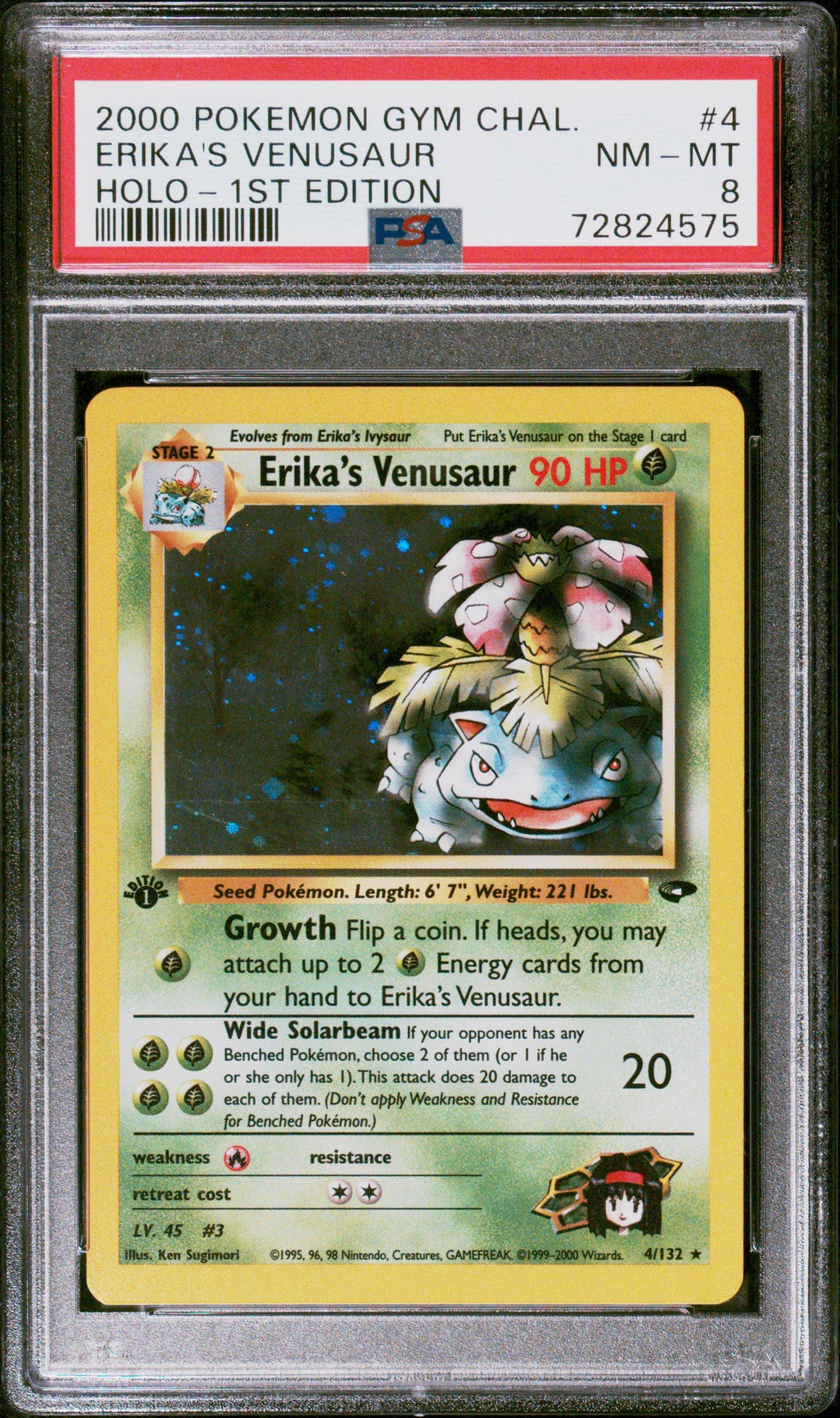 2000 Pokemon Gym Challenge 4 Erika's Venusaur Holo-1st Edition PSA