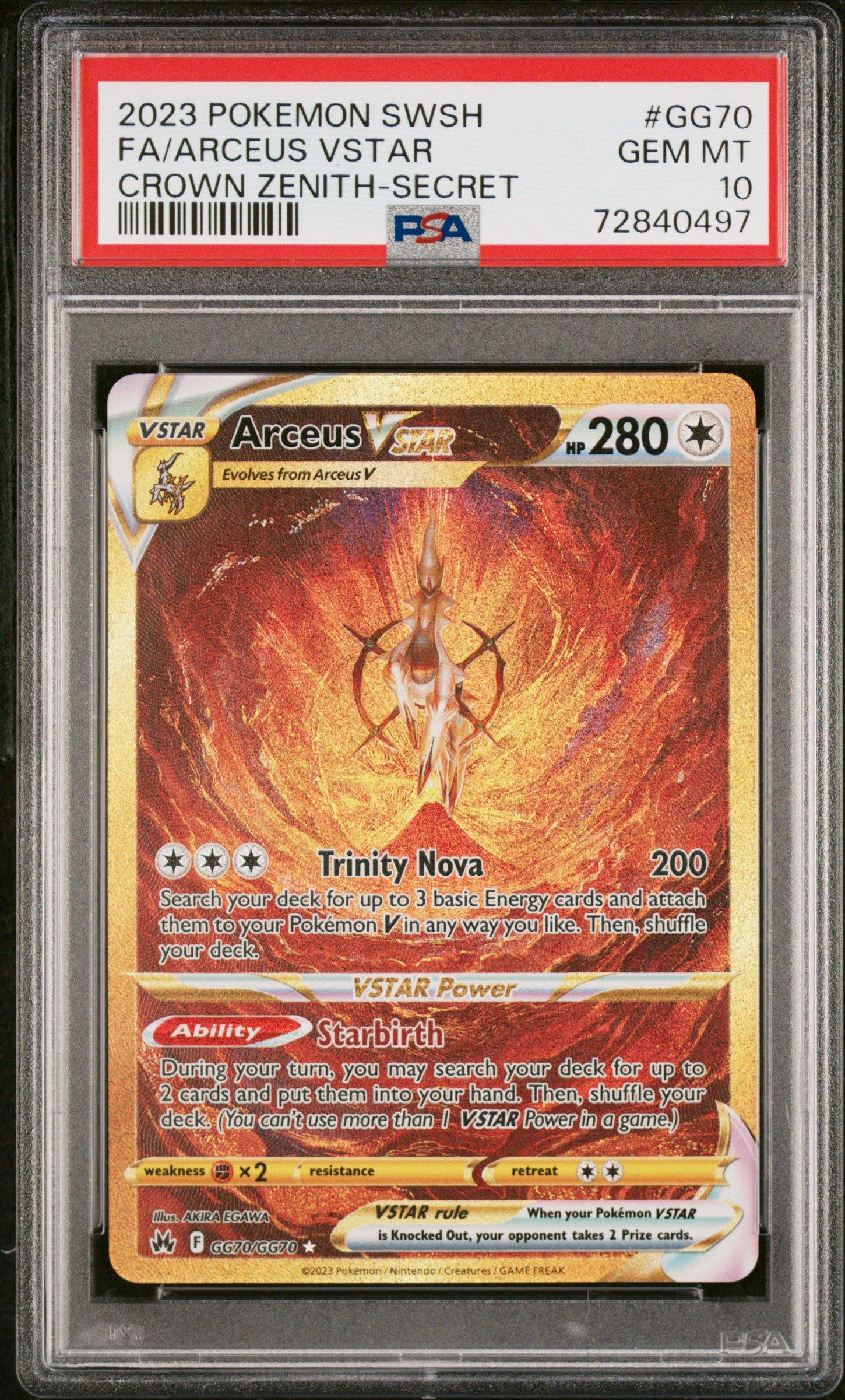 2023 Pokemon Sword And Shield Crown Zenith Gg70 Full Art/arceus