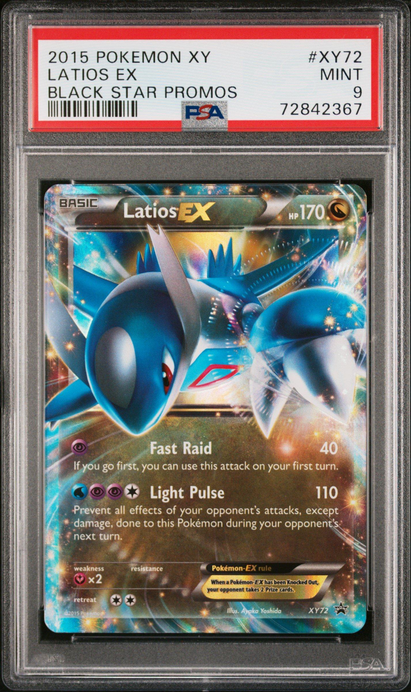 2015 Pokemon Xy Black Star Promos Xy72 Latios Ex PSA 9 Graded Card