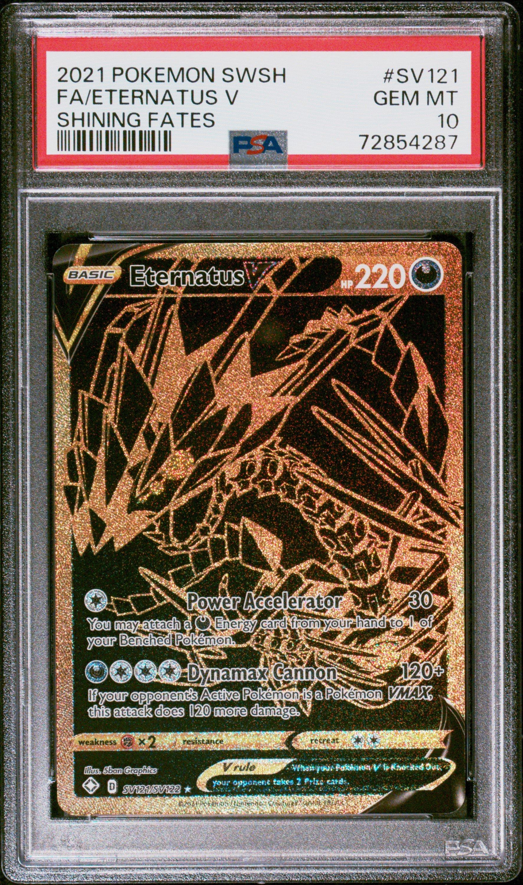 2021 Pokemon Sword & Shield Shining Fates Sv121 Full Art/eternatus