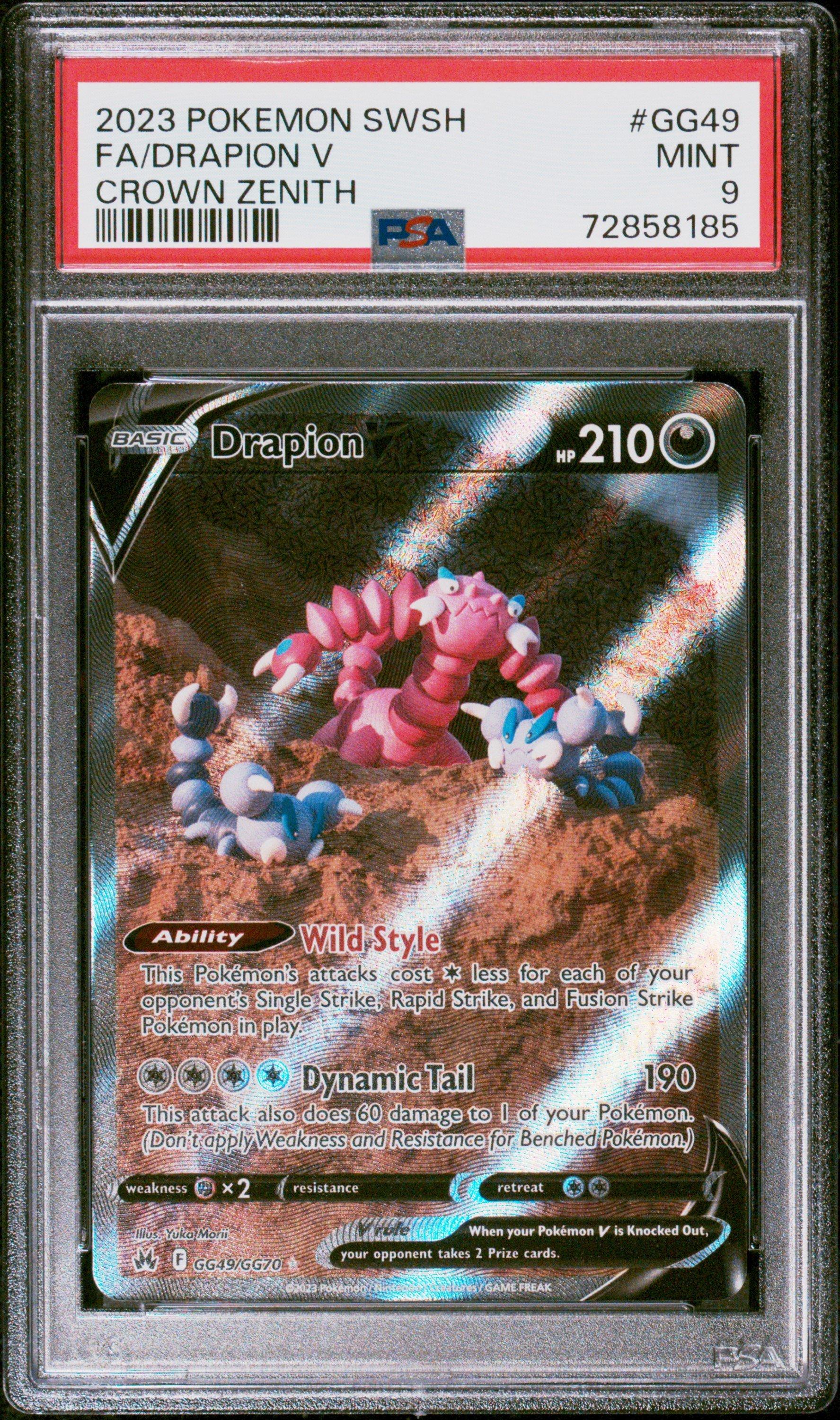 2023 Pokemon Sword And Shield Crown Zenith Gg49 Full Art/drapion V PSA 9  Graded Card | GameStop