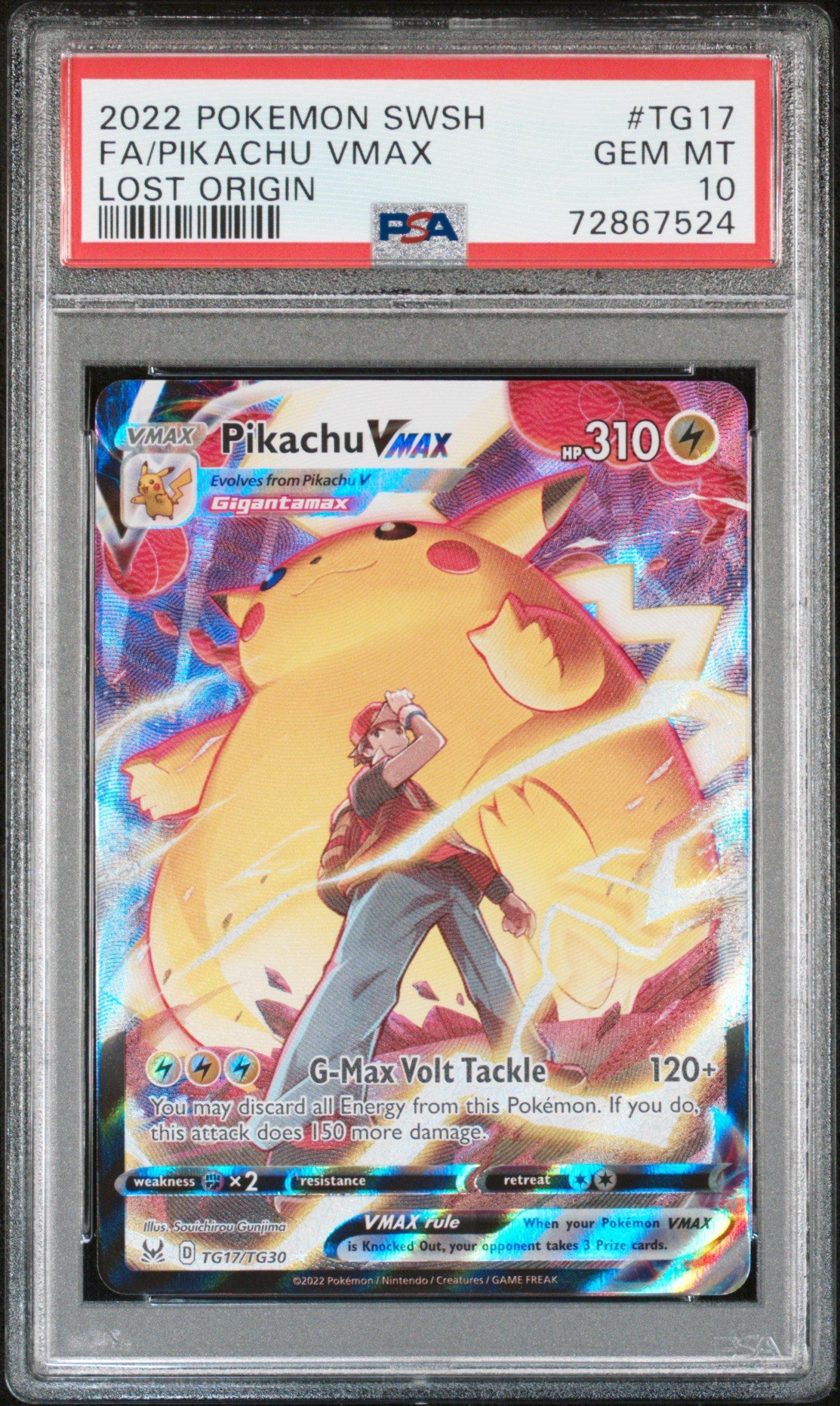 2022 Pokemon Sword & Shield Lost Origin Tg17 Full Art/pikachu Vmax