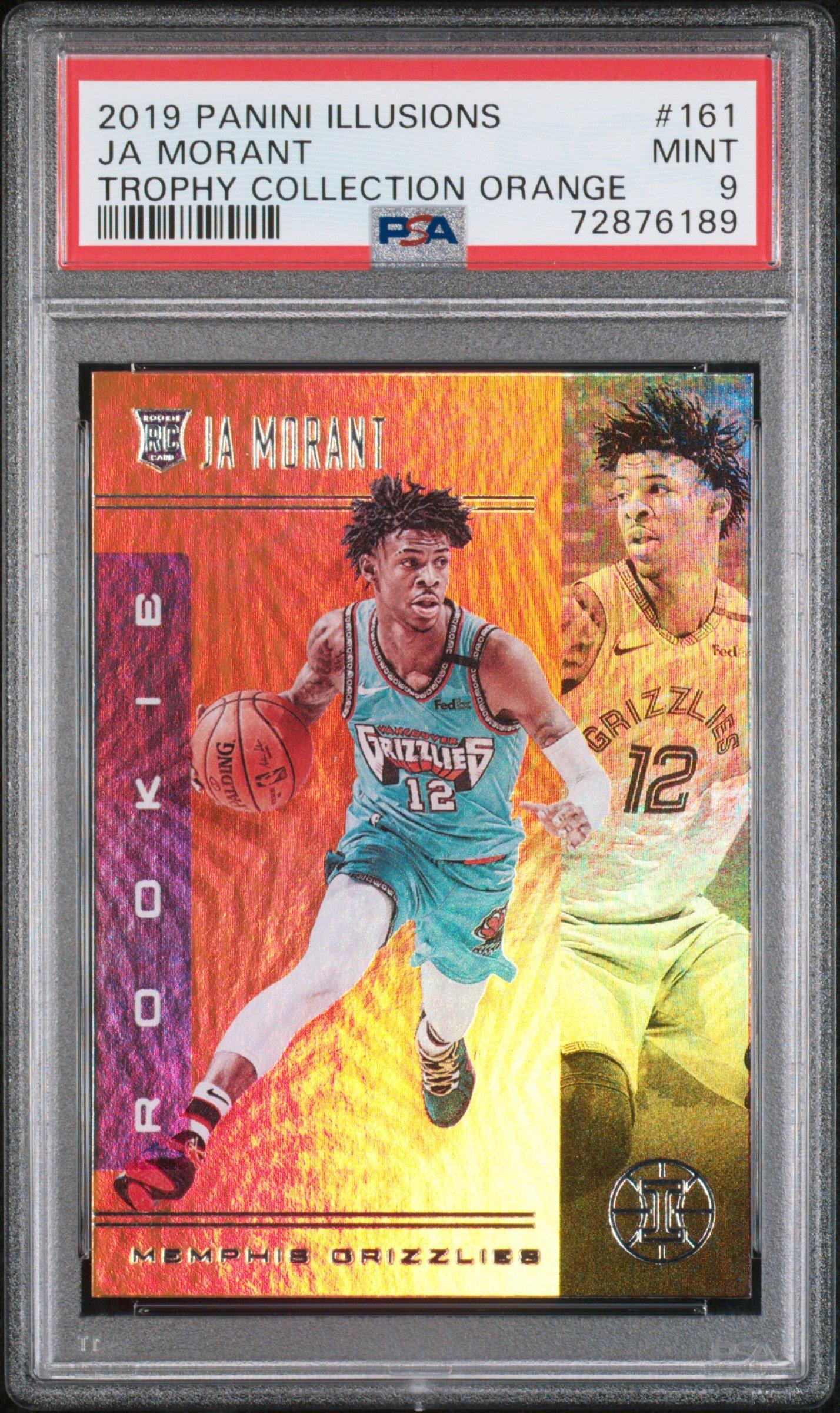 2019 Panini Illusions 161 Ja Morant Trophy Collection Orange PSA 9