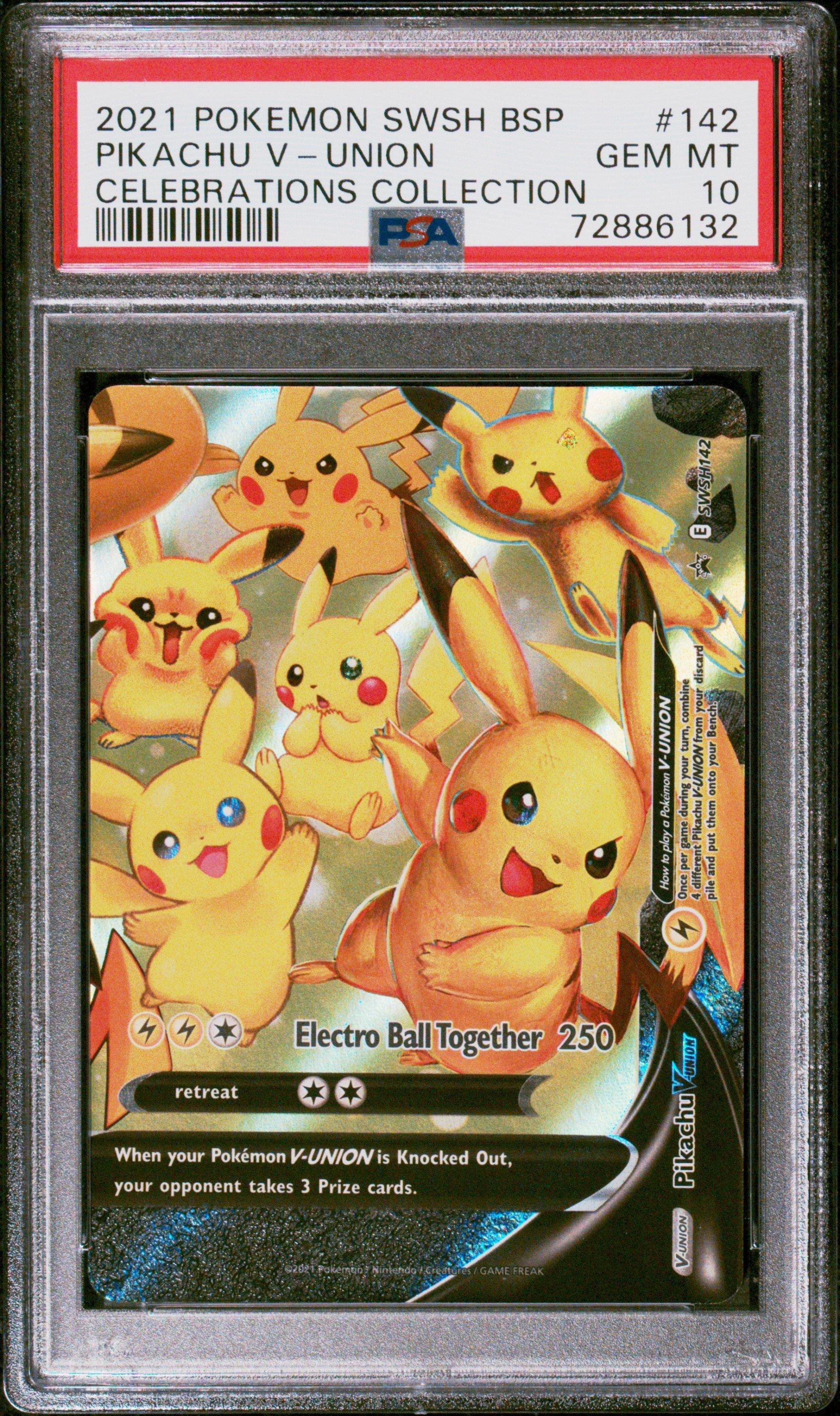 2021 Pokemon Swsh Black Star Promo 142 Pikachu V-union