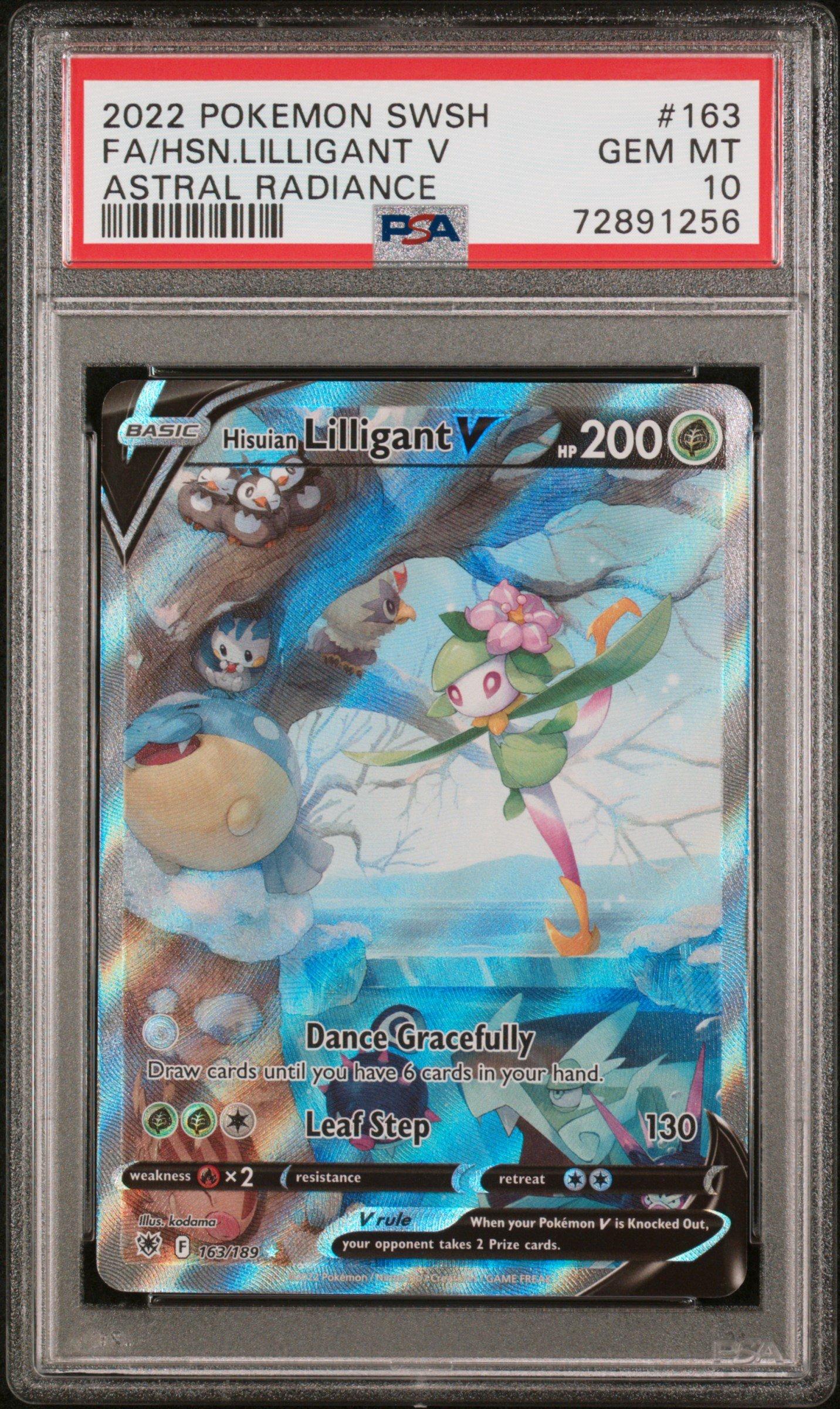 2022 Pokemon Sword & Shield Astral Radiance 163 Fa/hsn.lilligant V PSA 10