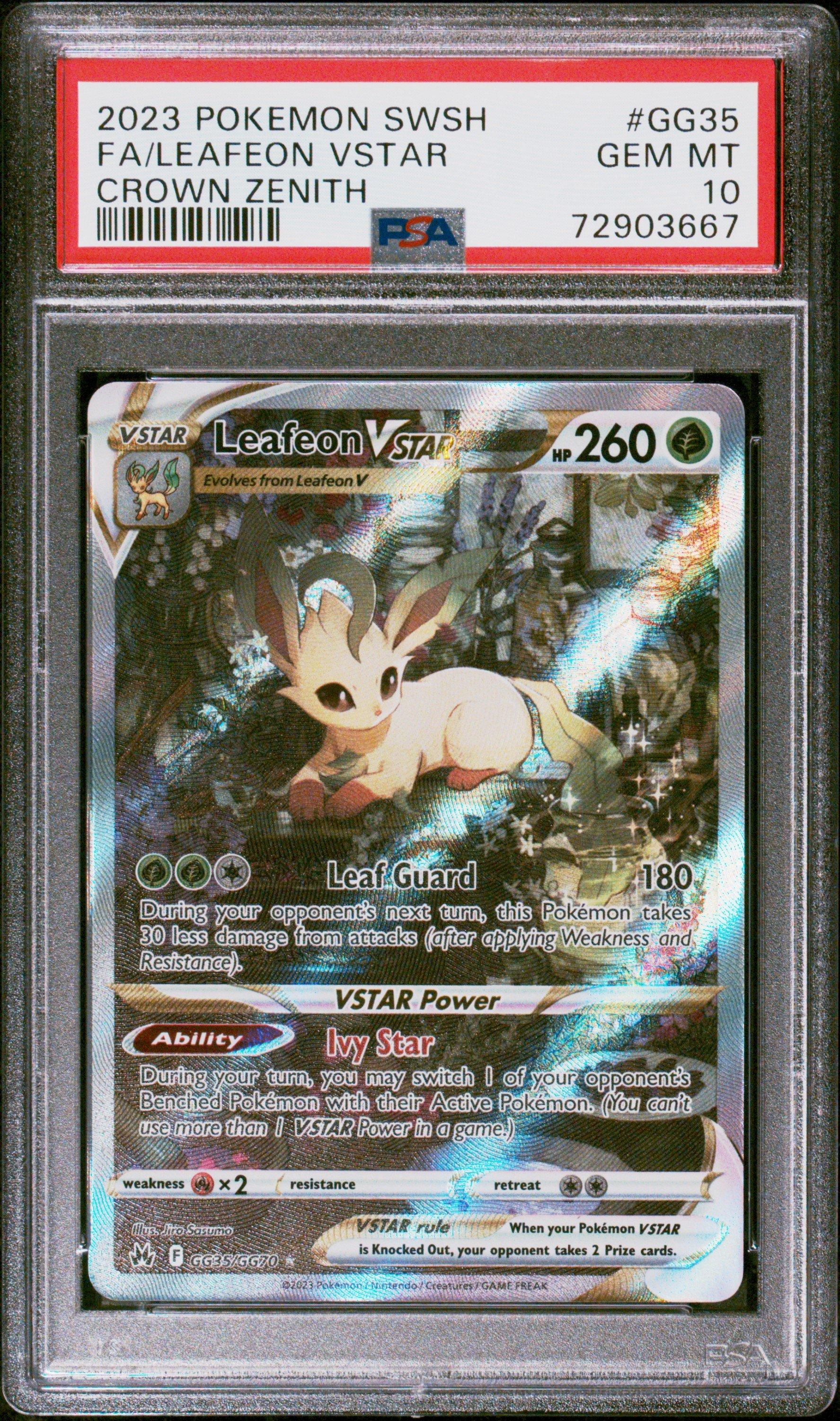 2023 Pokemon Sword And Shield Crown Zenith Gg35 Fa/leafeon Vstar PSA