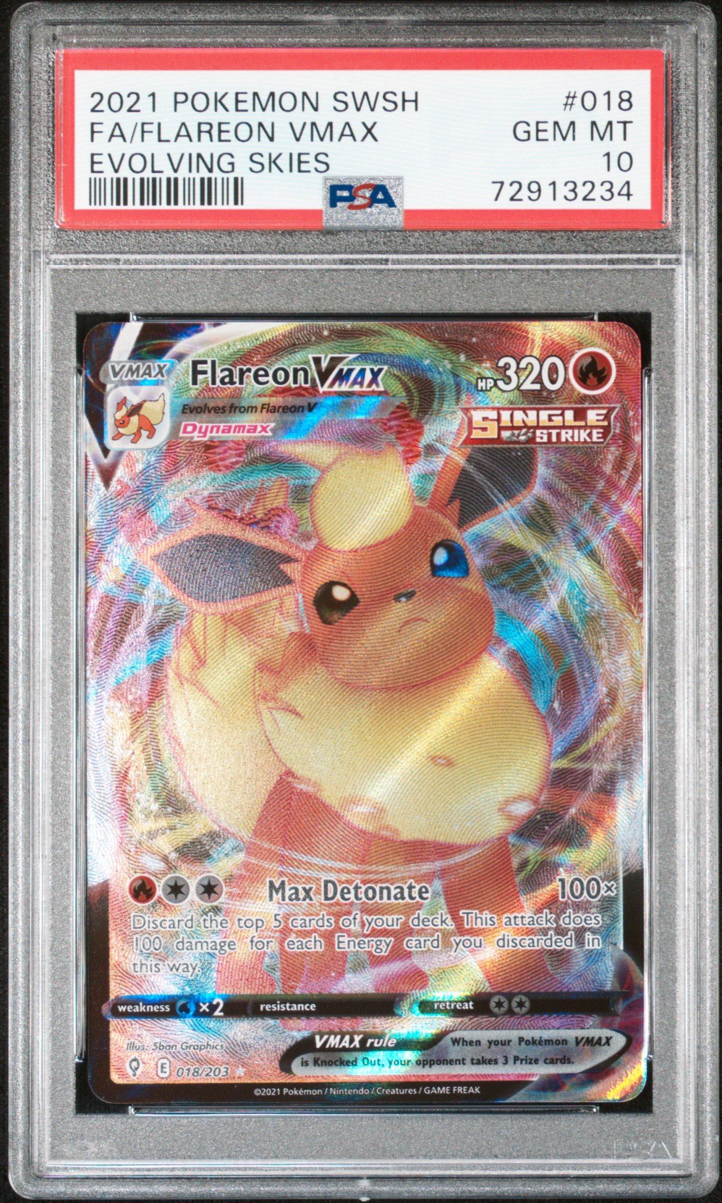 2021 Pokemon Sword & Shield Evolving Skies 018 Full Art/flareon