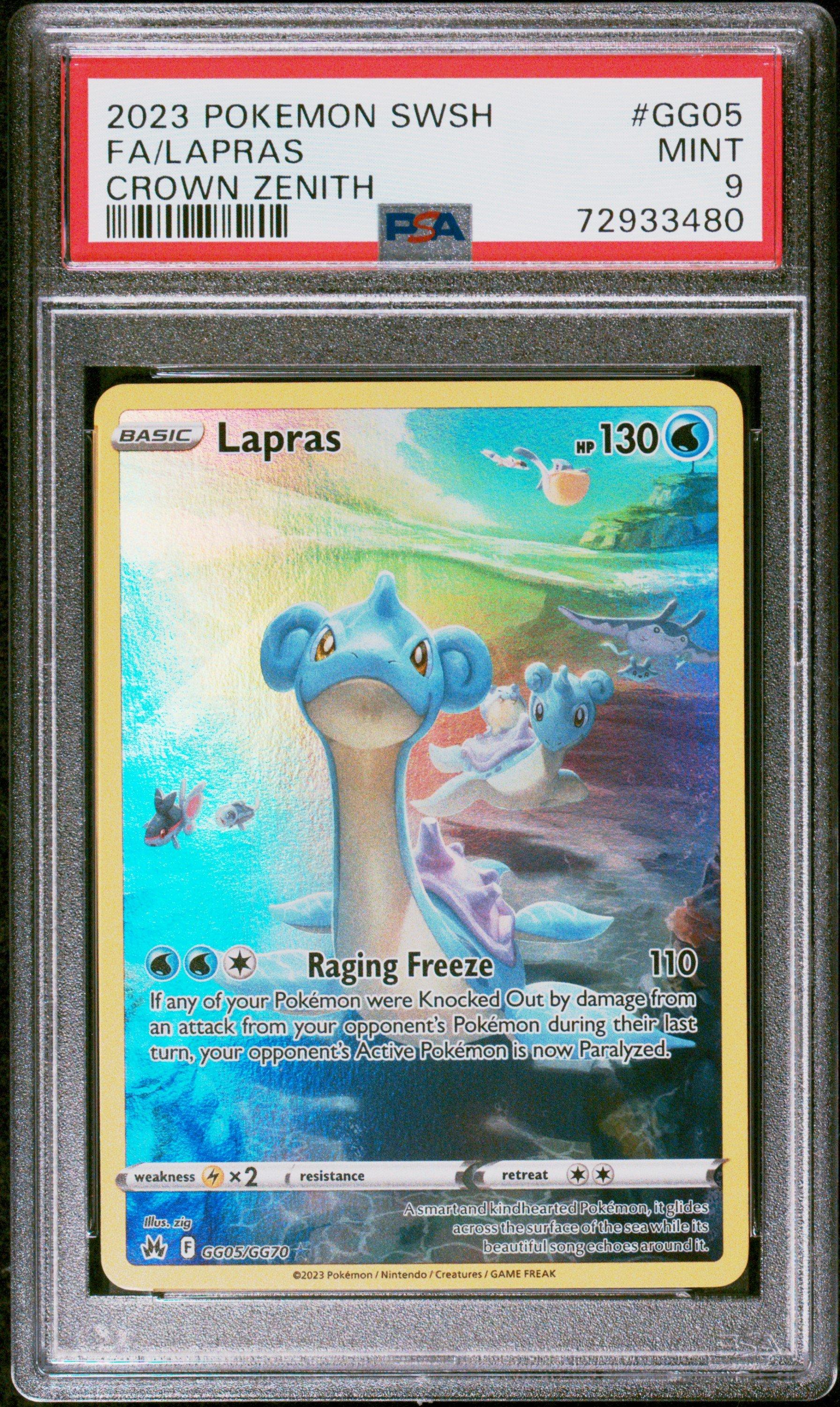 2023 Pokemon Sword And Shield Crown Zenith Gg05 Full Art/lapras