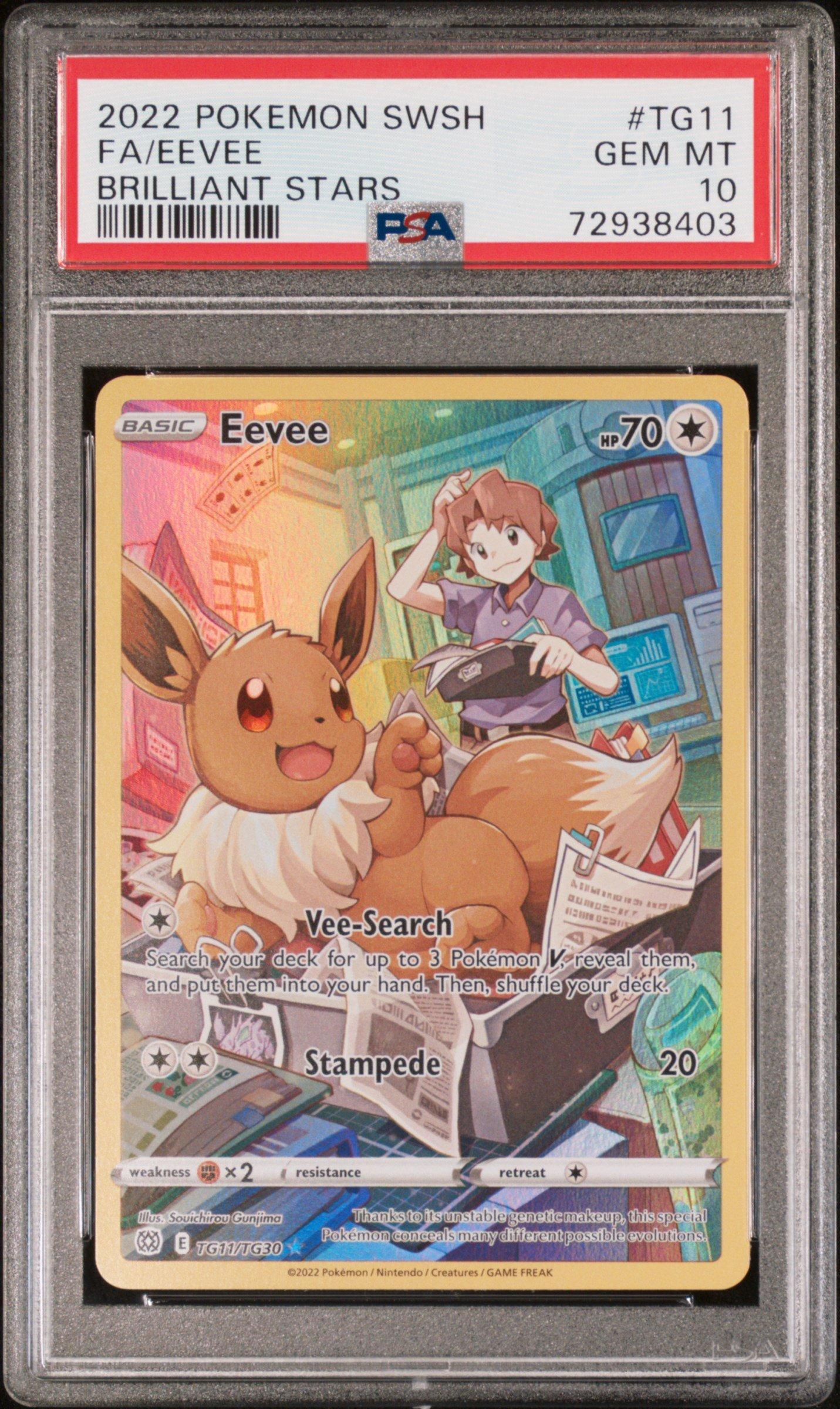 T*)様 激安　超美品　イーブイ　PSA10 2022 Pokémon GO 2022 Pokemon Sword & Shield Brilliant Stars Tg11 Full Art/eevee