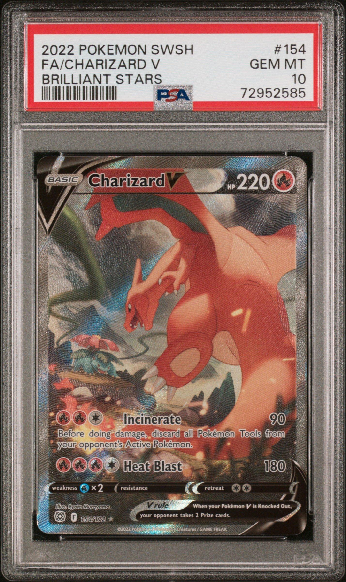 2022 Pokemon Sword & Shield Brilliant Stars 154 Full Art/charizard