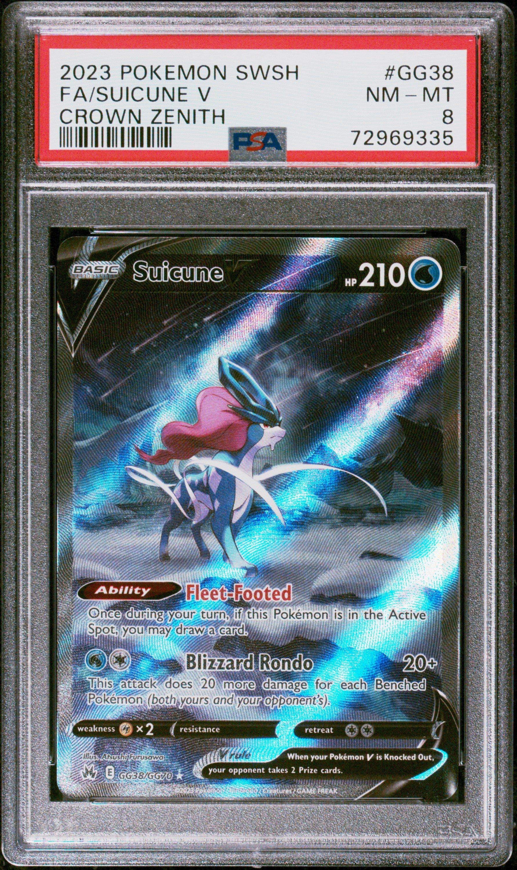 2023 Pokemon Sword And Shield Crown Zenith Gg38 Fa/suicune V PSA