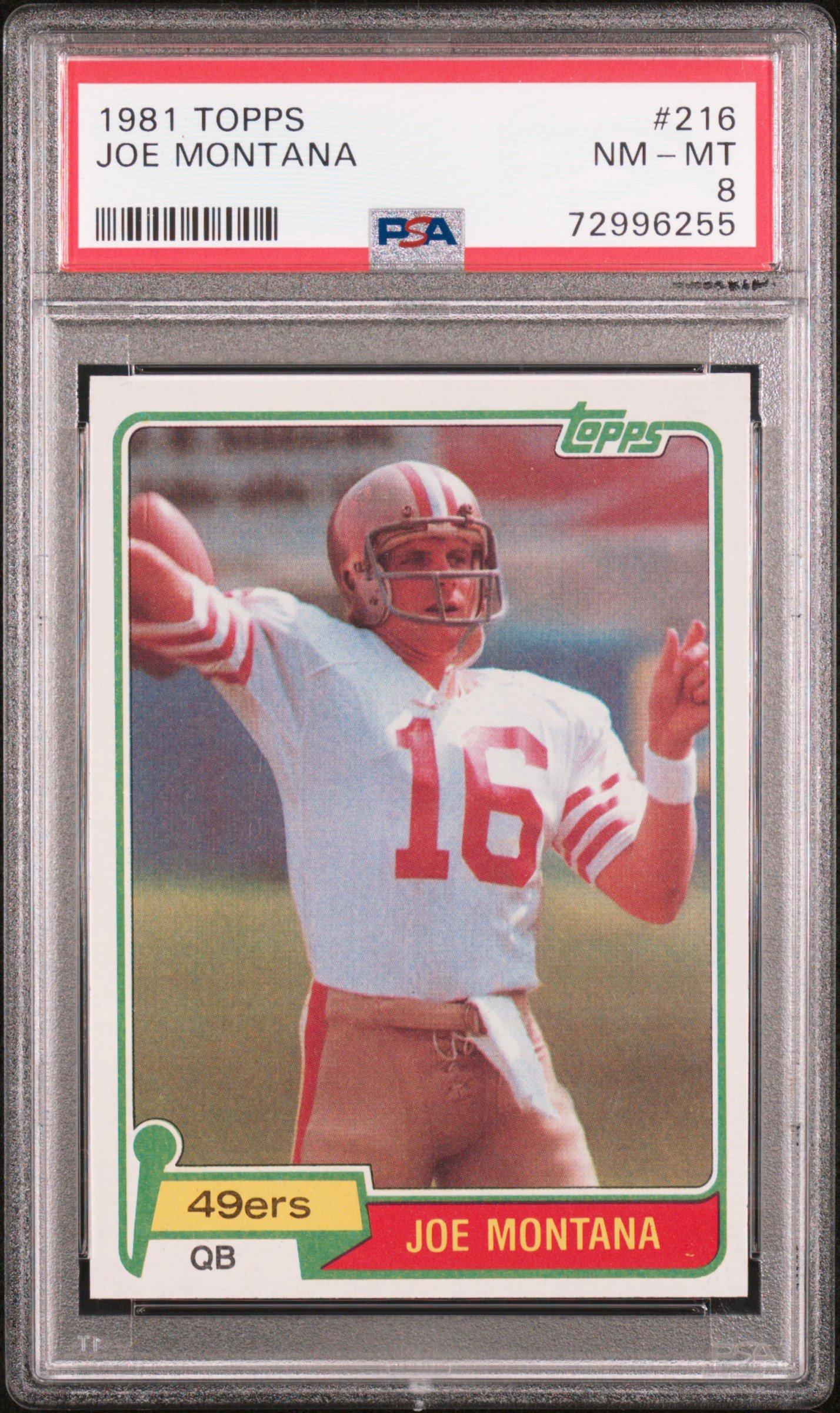 1981 Topps 216 Joe Montana PSA 8