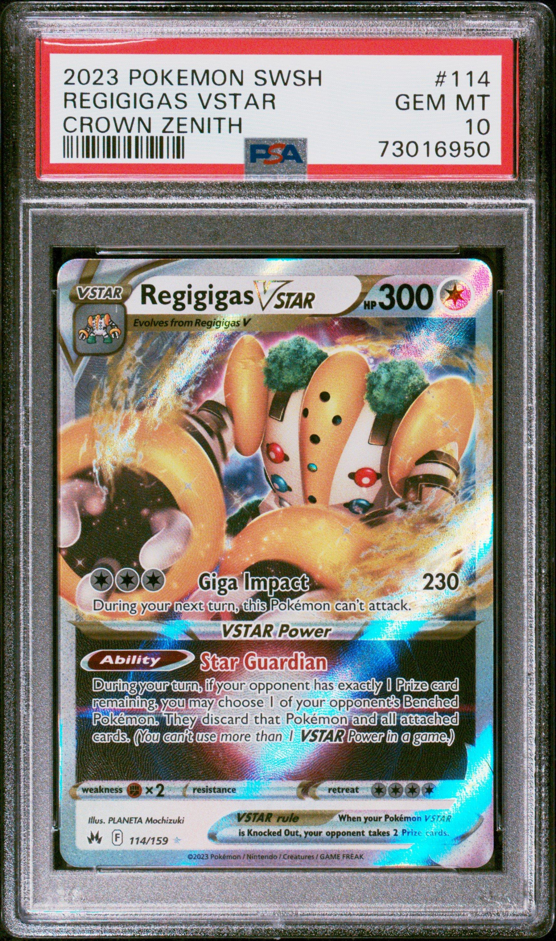 2023 Pokemon Sword And Shield Crown Zenith 114 Regigigas Vstar PSA 10
