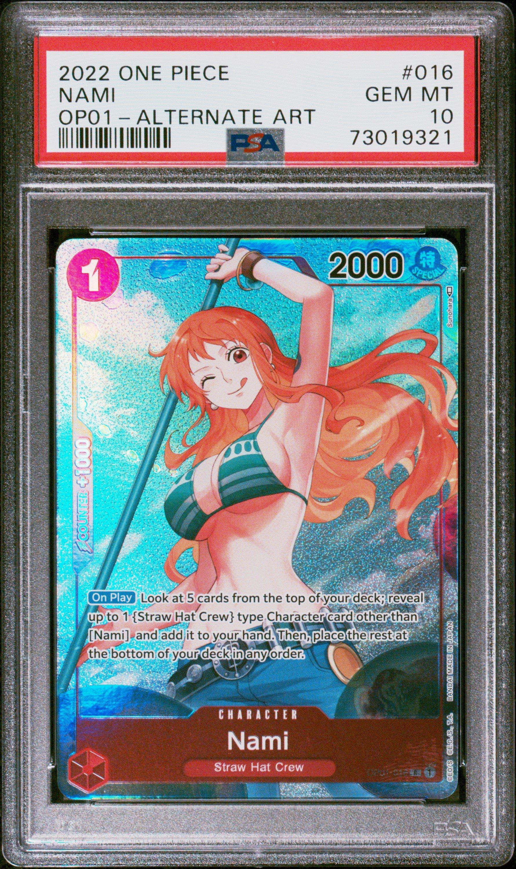 【PSA10】ナミ [OP01-016] (ロマンスドーン) 2022 One Piece Op01-romance Dawn 016 Nami Alternate Art PSA 10