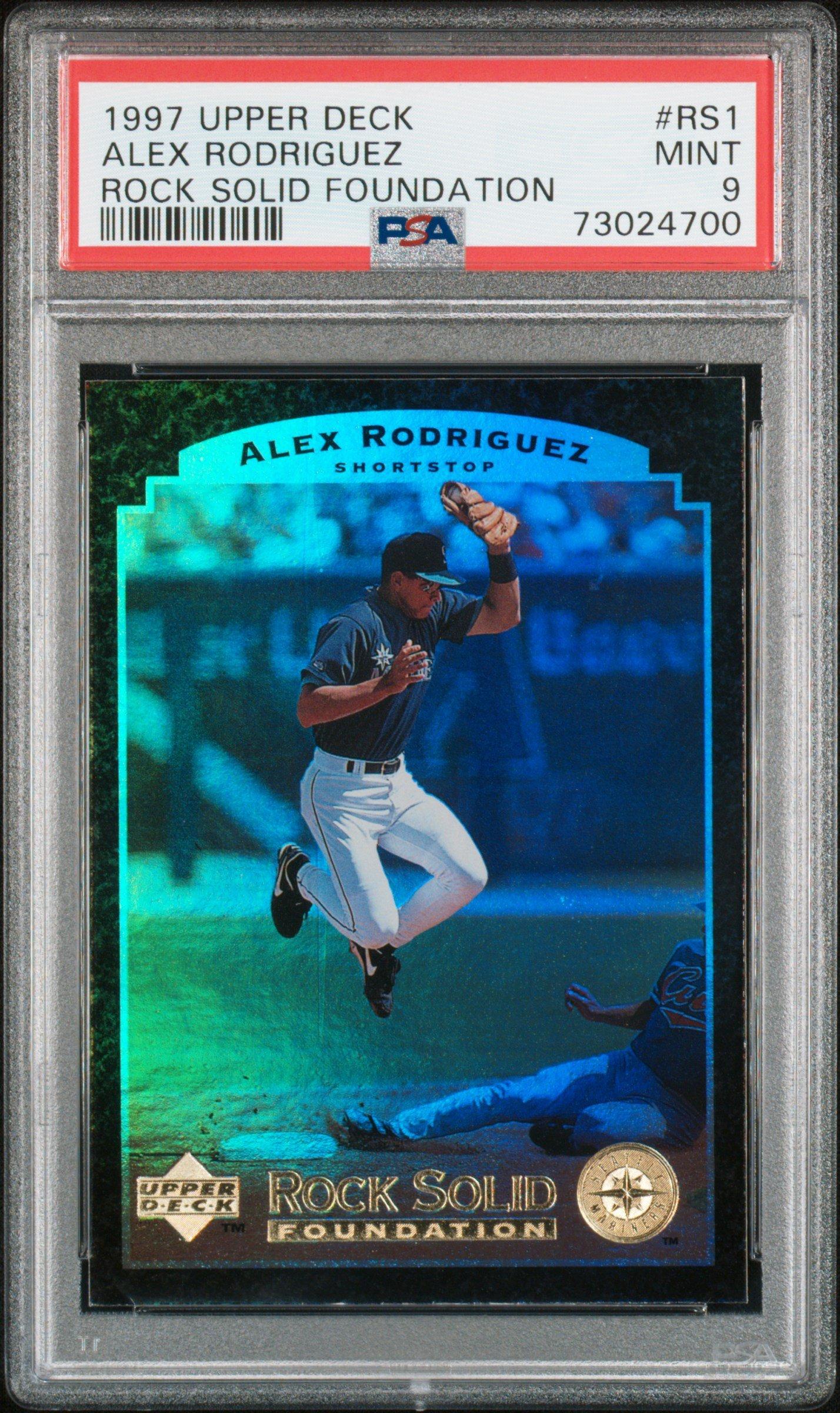 1997 Upper Deck Rock Solid Foundation Rs1 Alex Rodriguez PSA 9