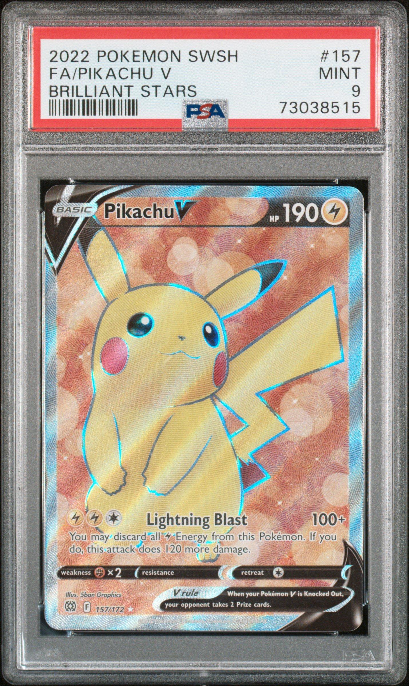 2022 Pokemon Sword & Shield Brilliant Stars 157 Full Art/pikachu V