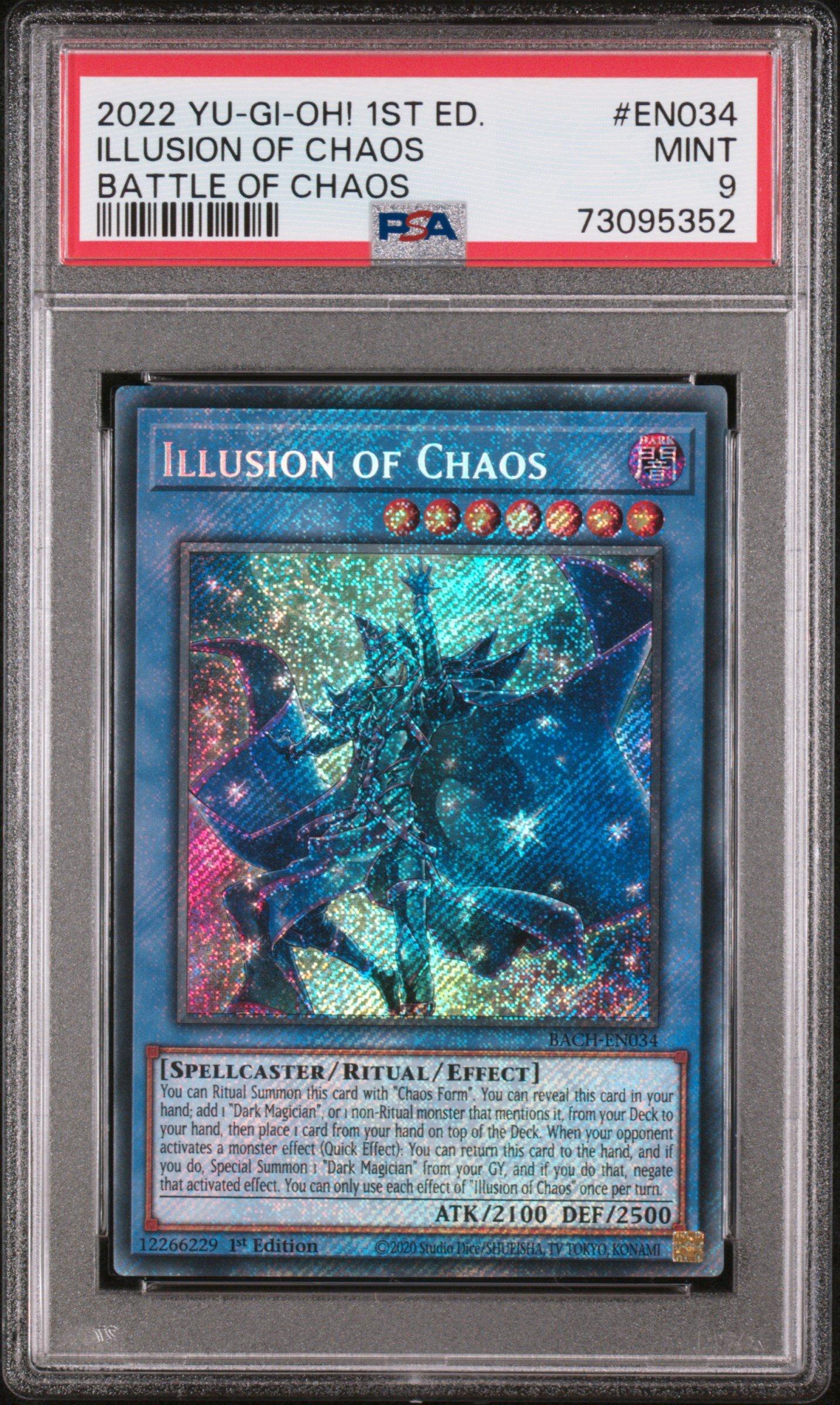 2022 Yu-gi-oh! Bach-battle Of Chaos En034 Illusion Of Chaos 1st Edition PSA  9 | GameStop