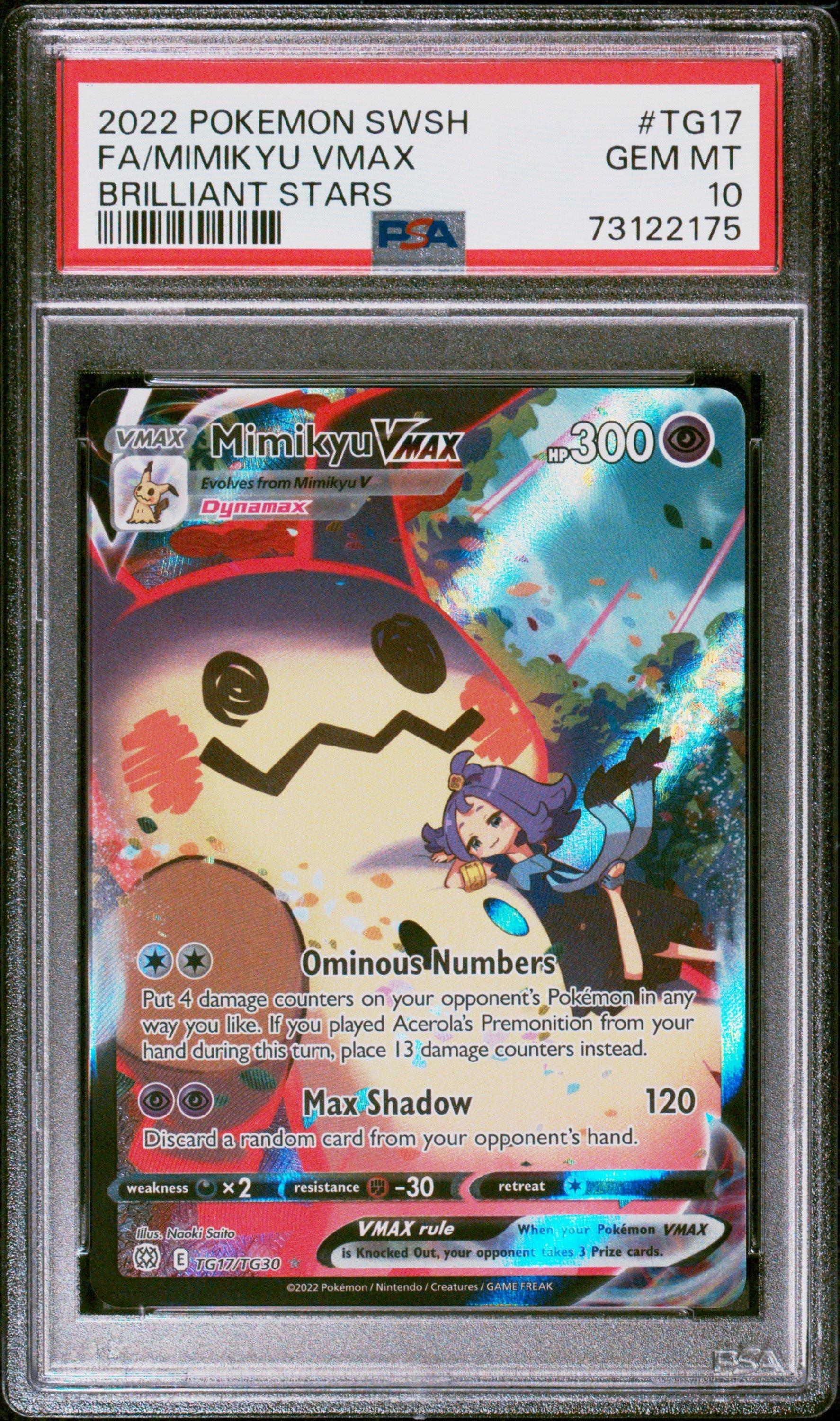 2022 Pokemon Sword & Shield Brilliant Stars Tg17 Full Art/mimikyu