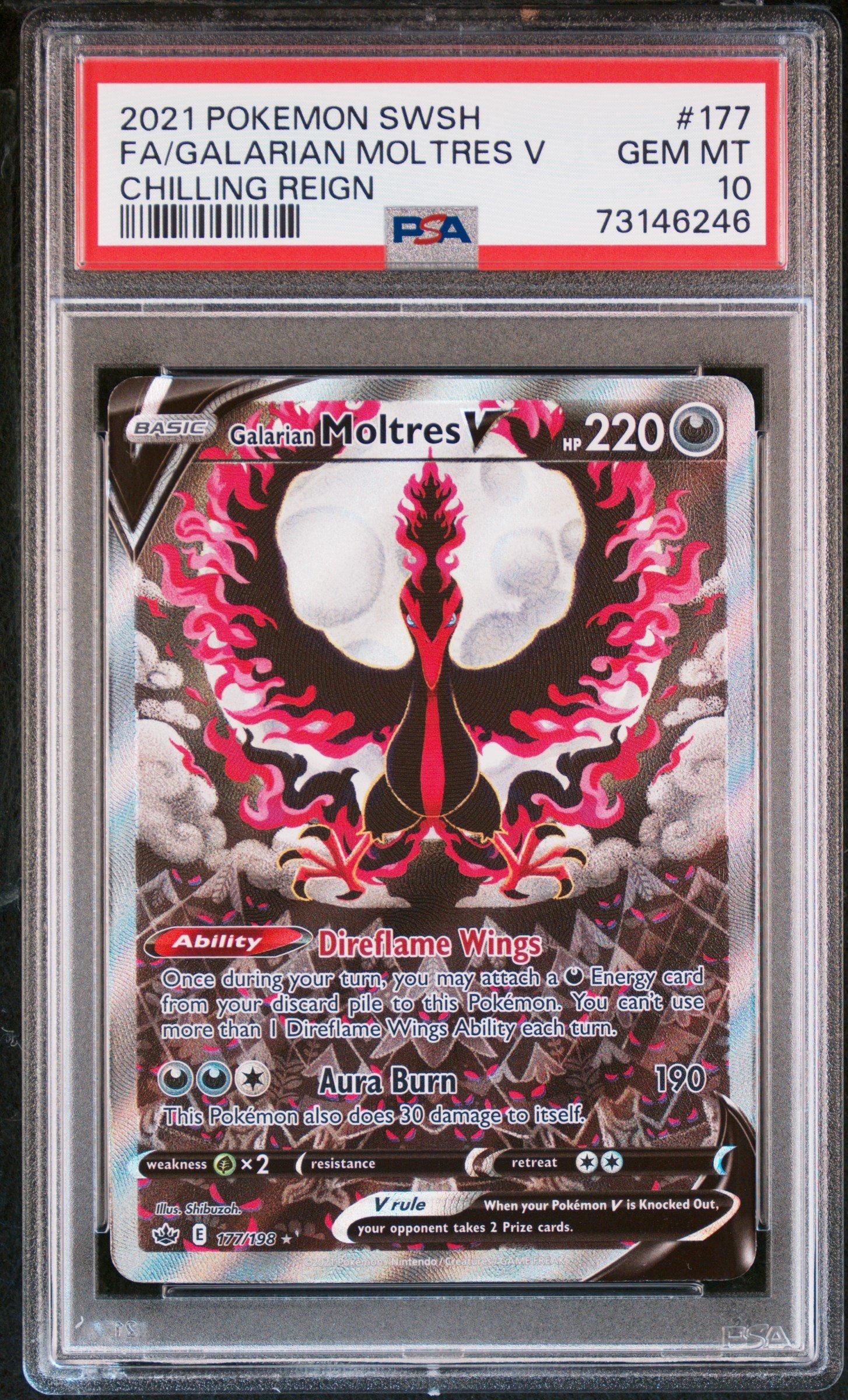 moltres v pokemon card value Galarian - 183/172 - Secret Rare Evolves from null Type Galarian Moltres V 2021 Sword