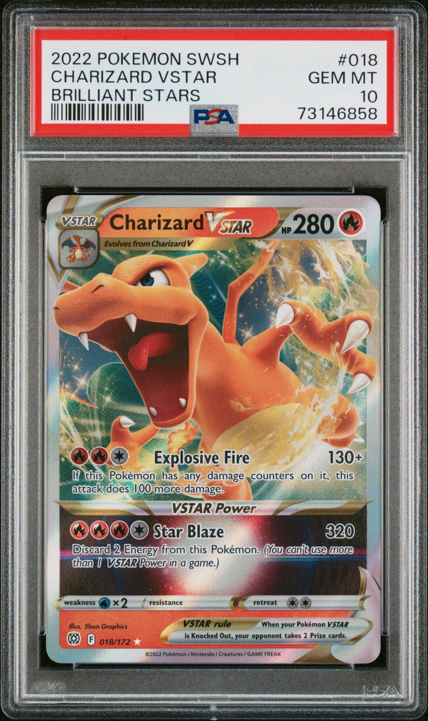 2022 Pokemon Sword & Shield Brilliant Stars 018 Charizard Vstar