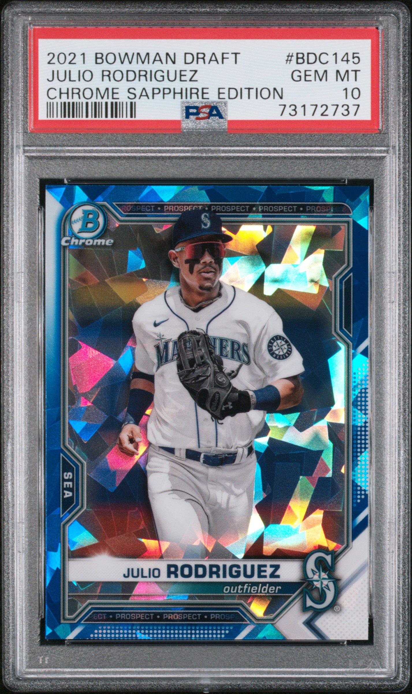 2021 Bowman Draft Chrome Sapphire Edition Bdc145 Julio Rodriguez
