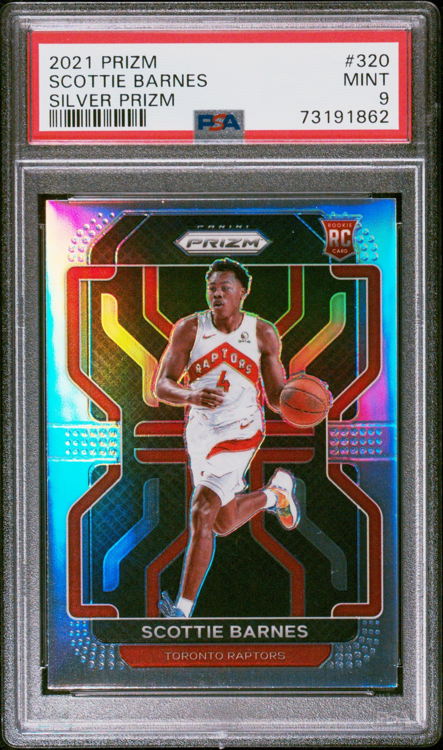 2021 Panini Prizm 320 Scottie Barnes Silver Prizm PSA 9