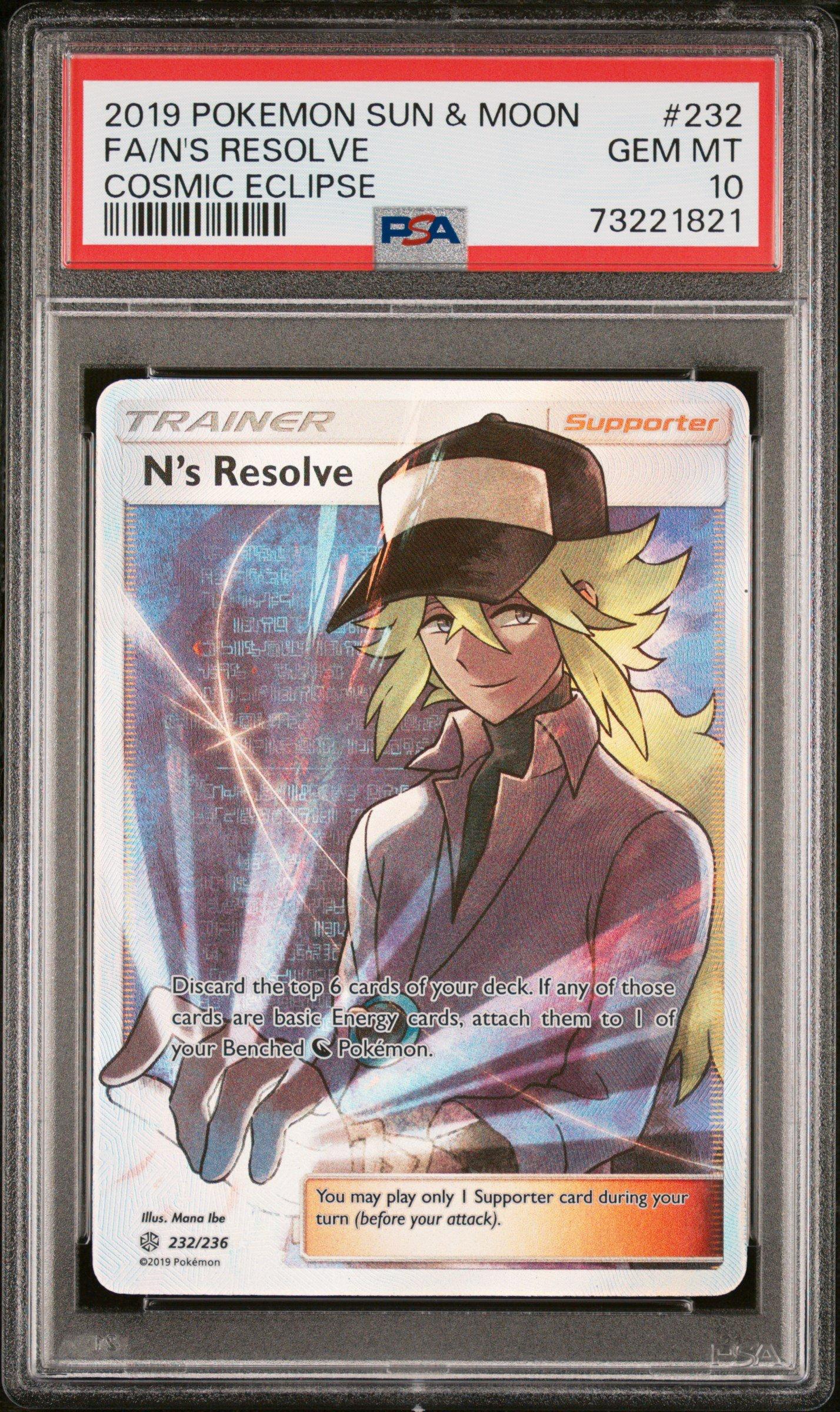 2019 Pokemon Sun & Moon Cosmic Eclipse 232 Full Art/n's Resolve