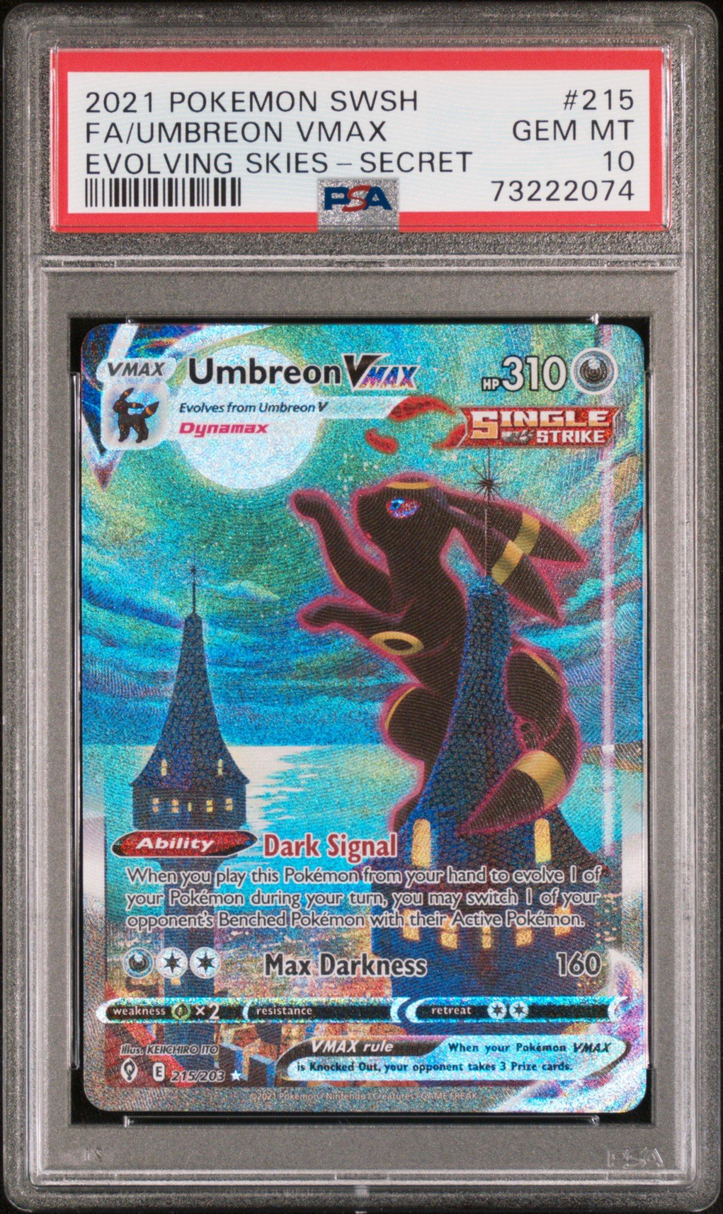 2021 Pokemon Sword & Shield Evolving Skies 215 Full Art/umbreon