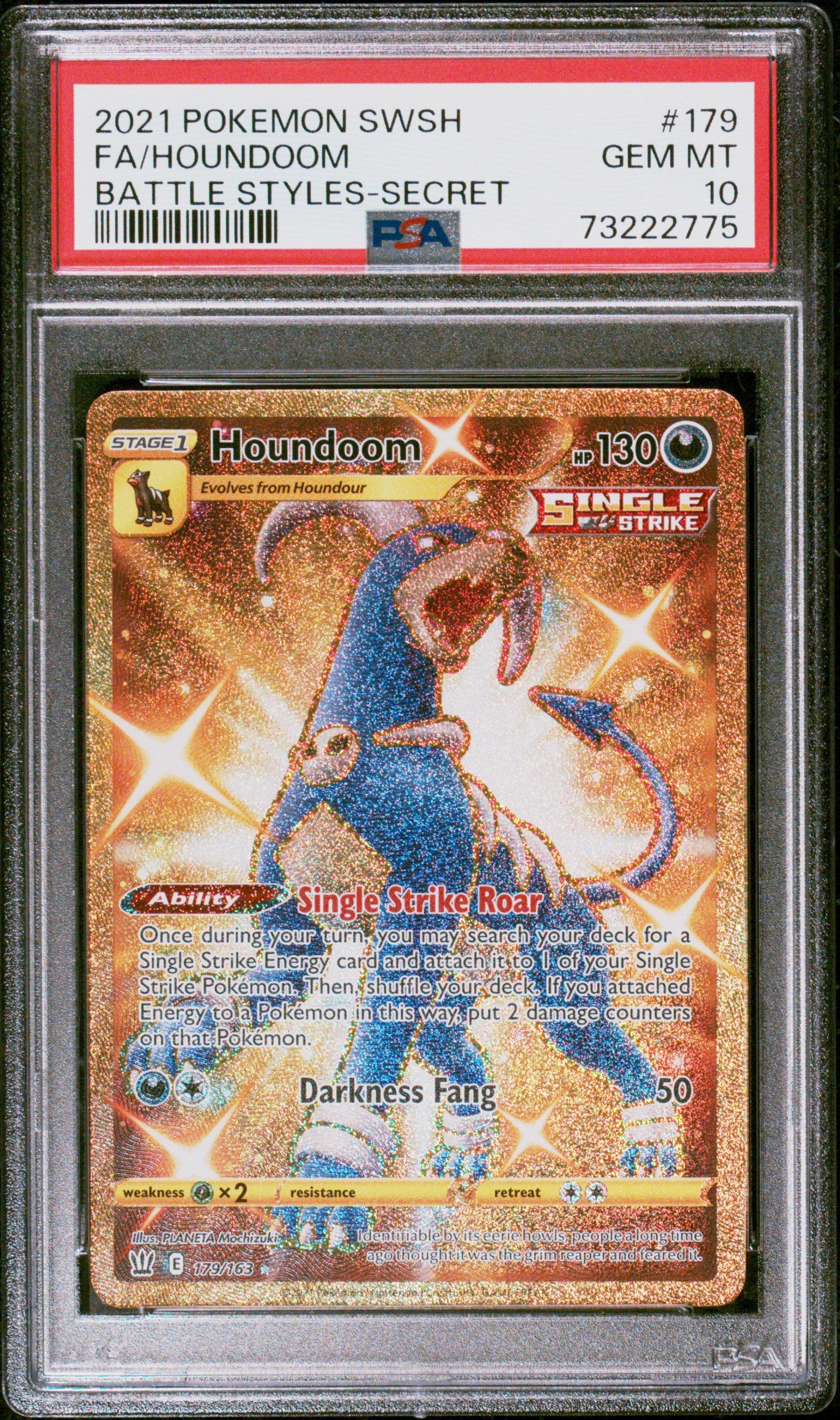 gold houndoom pokemon card 179/163 Pokmon Hit Points110 HP Form Pokemon TCG - s5I -