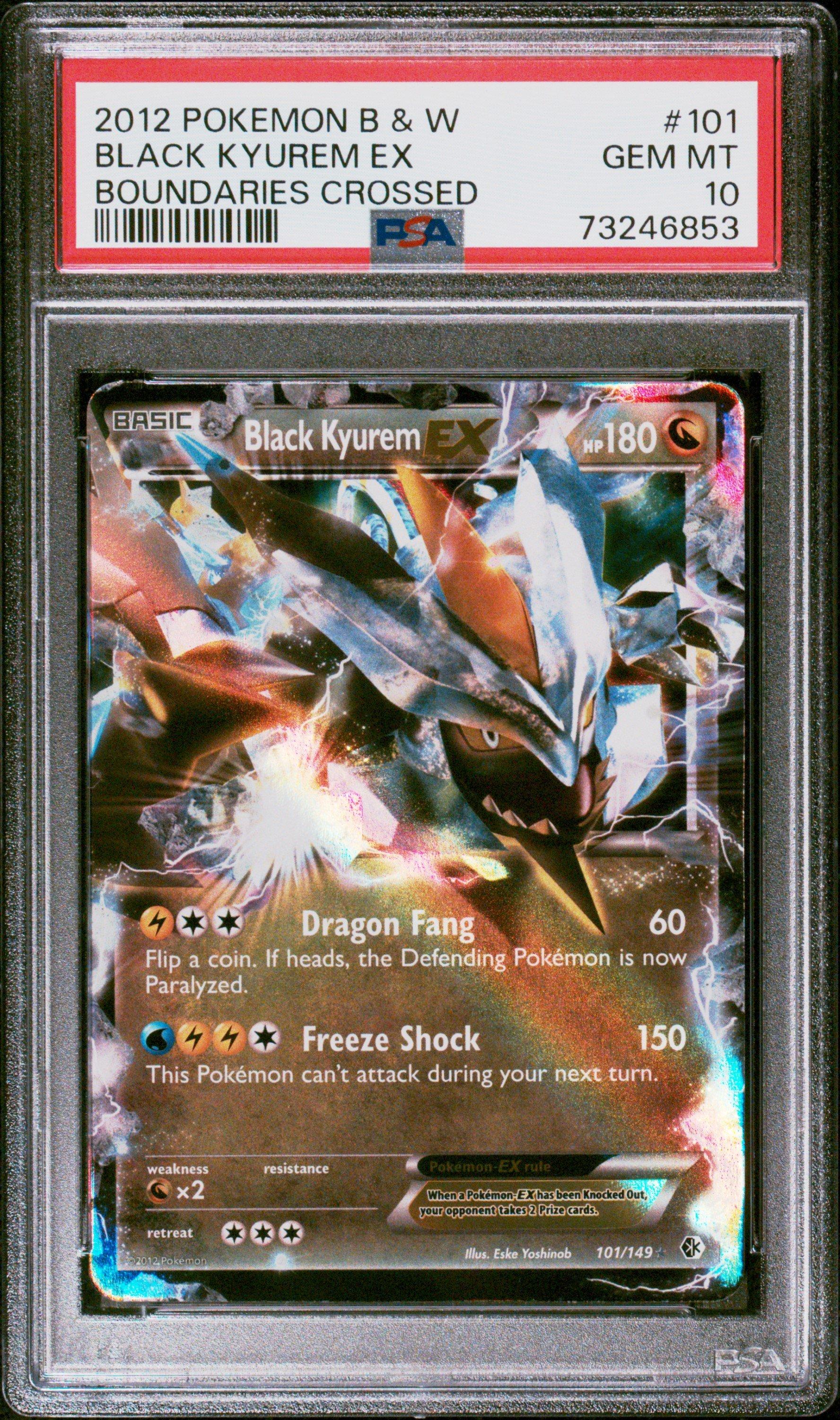 2012 Pokemon Black & White Boundaries Crossed 101 Black Kyurem Ex PSA