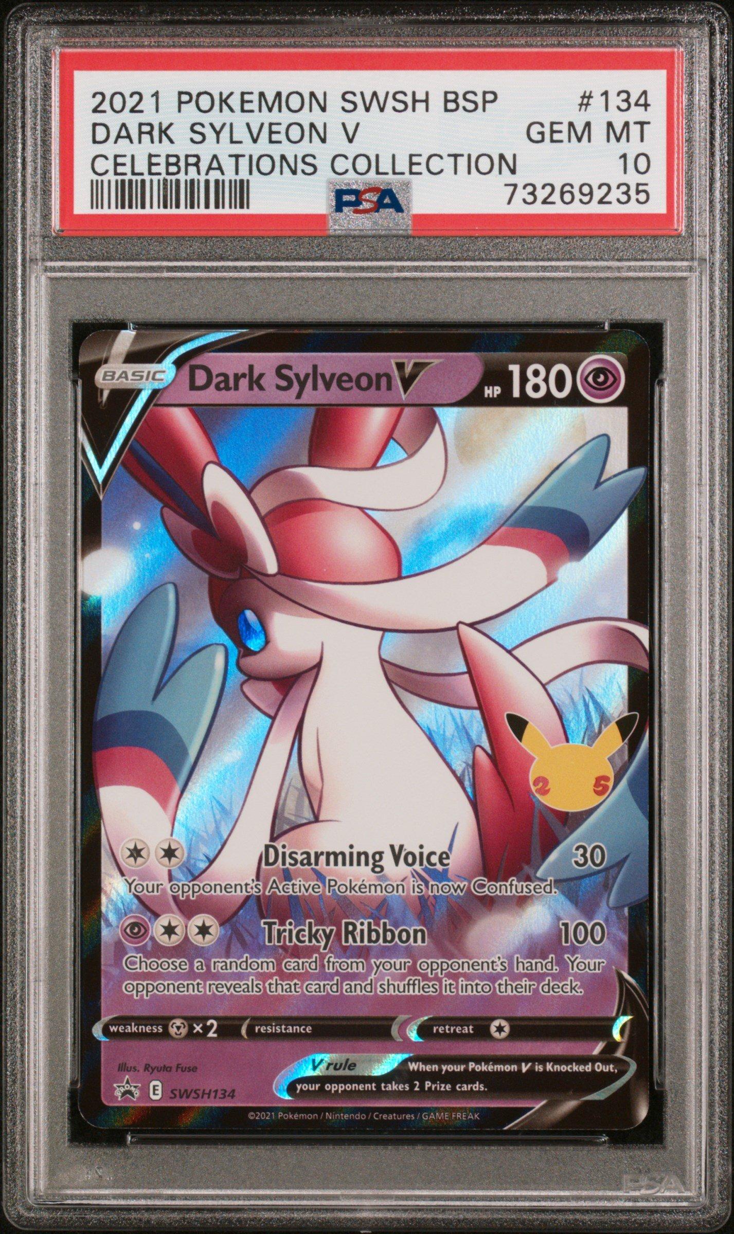 2021 Pokemon Swsh Black Star Promo 134 Dark Sylveon V Celebrations Collection PSA