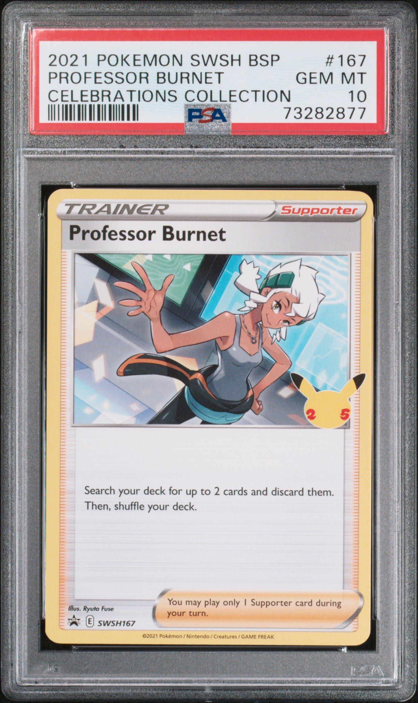 2021 Pokemon Swsh Black Star Promo 167 Professor Burnet