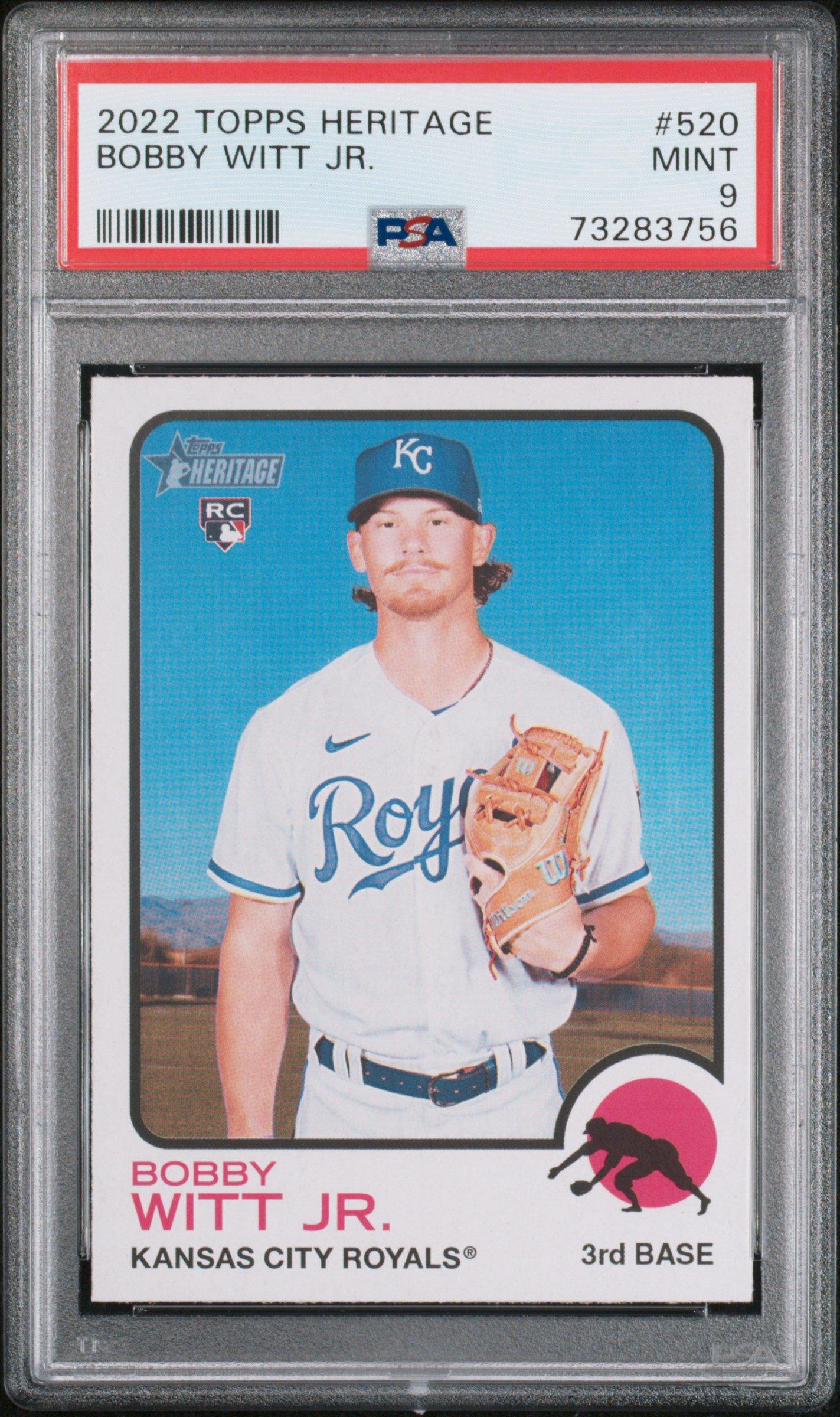 2022 Topps Heritage 520 Bobby Witt Jr. PSA 9 Graded Card | GameStop