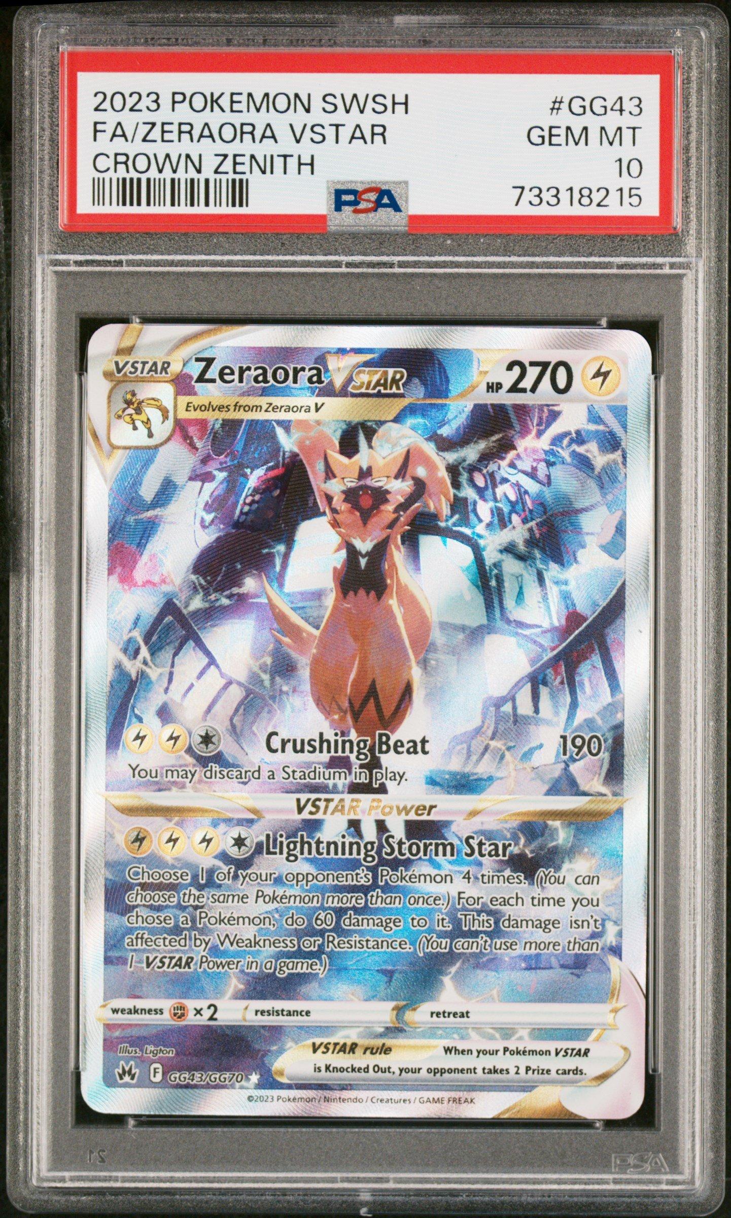 2023 Pokemon Sword And Shield Crown Zenith Gg43 Full Art/zeraora