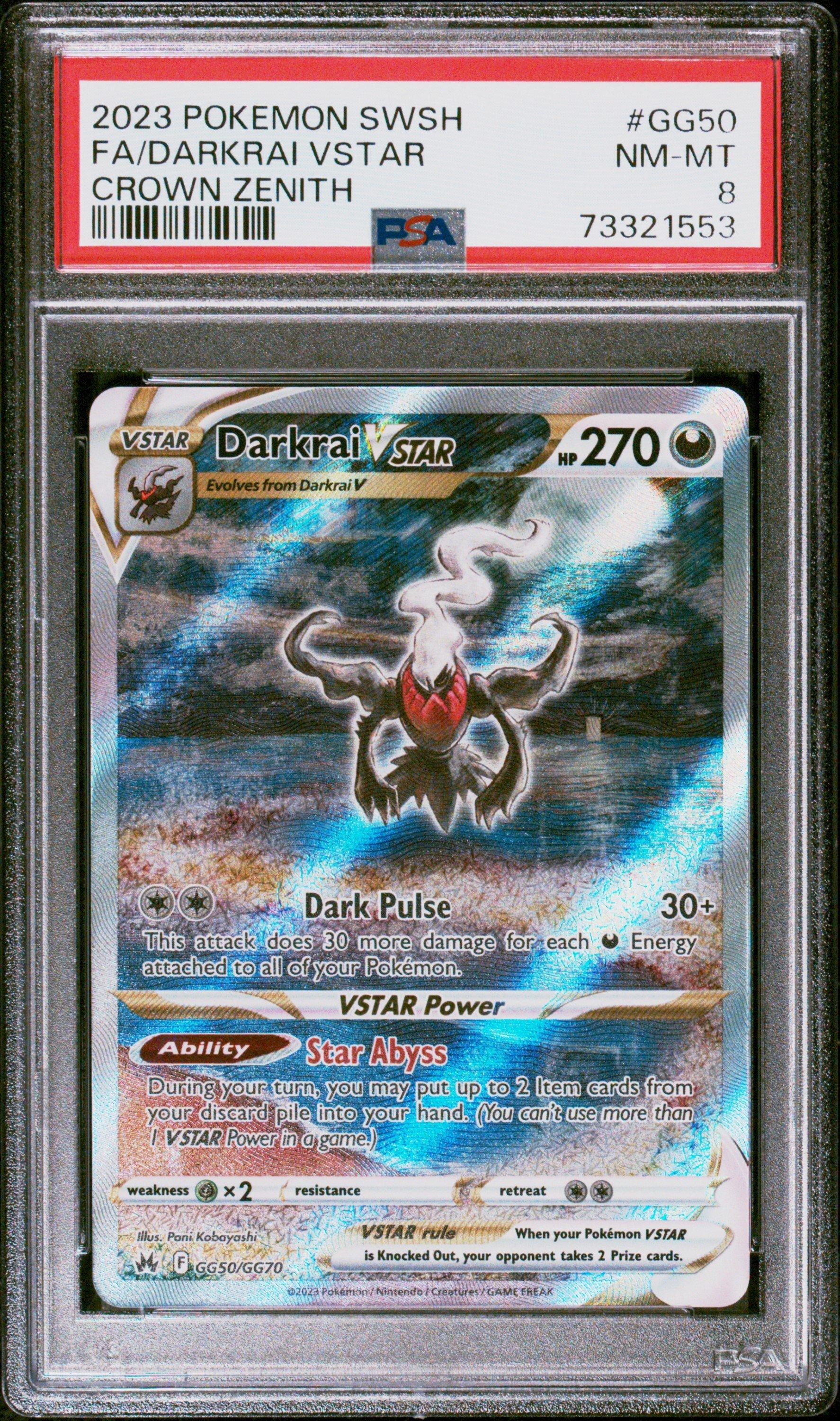 Pokemon Sword And Shield Crown Zenith Gg Full Art Darkrai Vstar Psa Gamestop