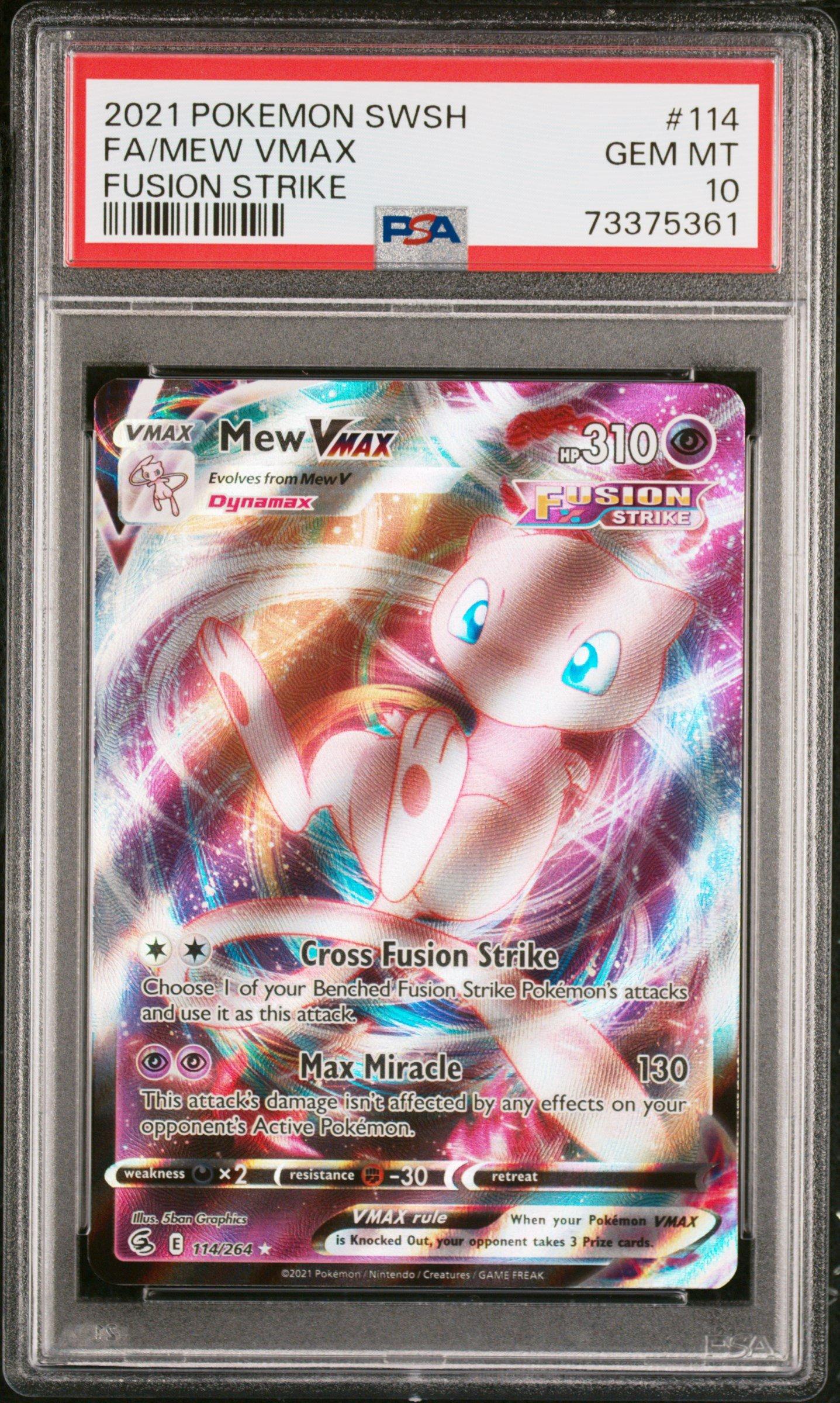 2021 Pokemon Sword & Shield Fusion Strike 114 Full Art/mew Vmax