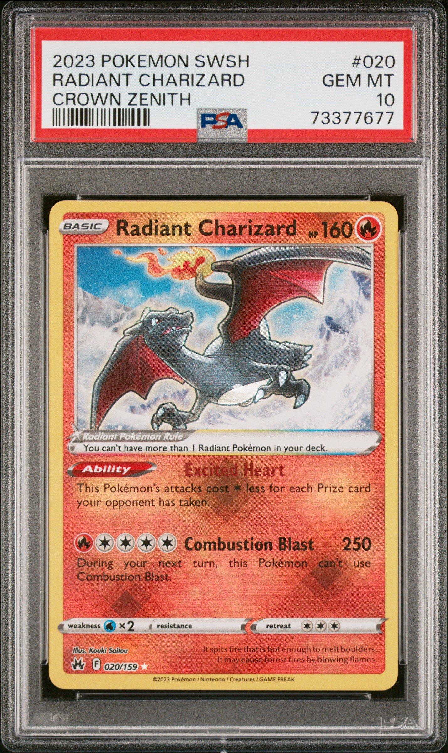 2023 Pokemon Sword And Shield Crown Zenith 020 Radiant Charizard