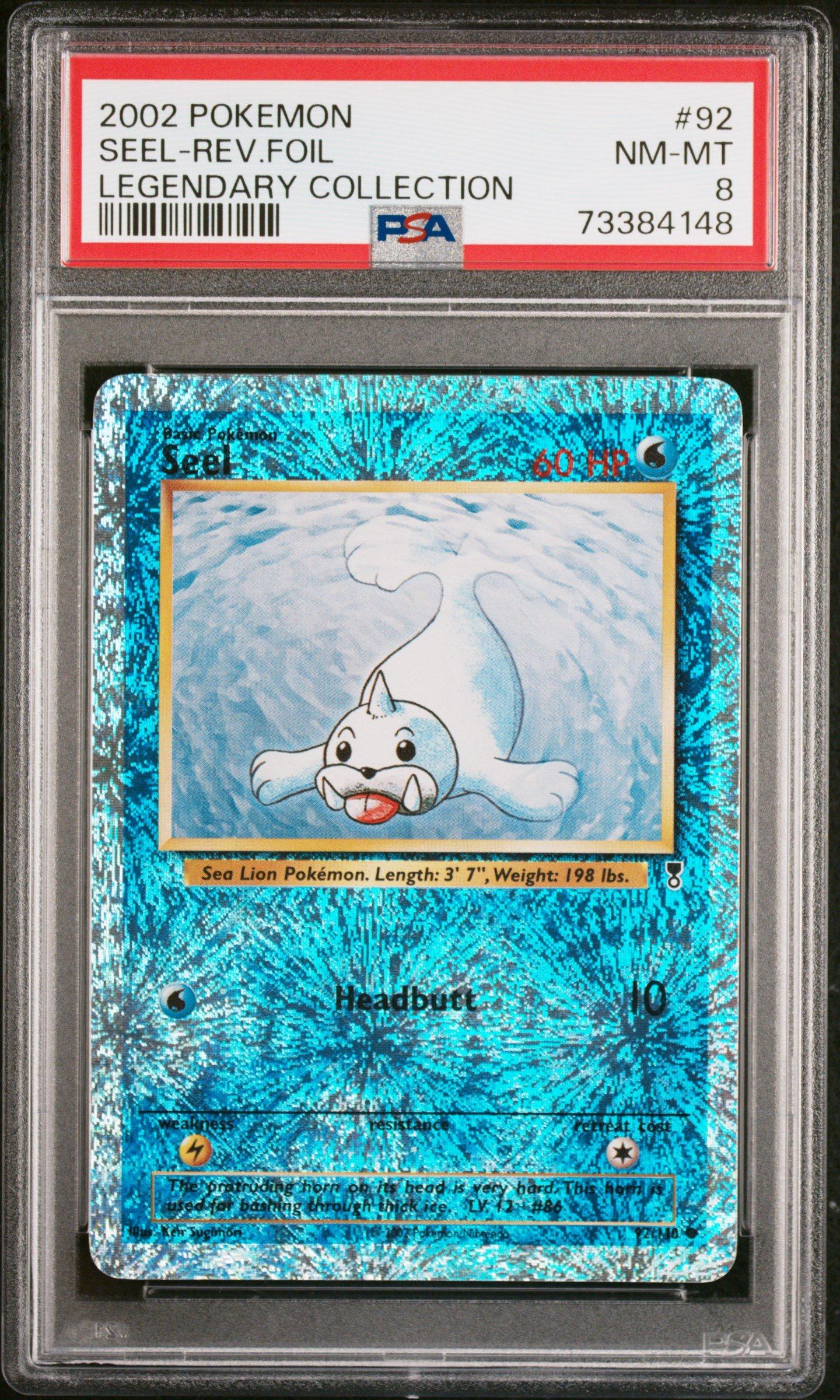 2002 Pokemon Legendary Collection 92 Seel-reverse Foil PSA 8