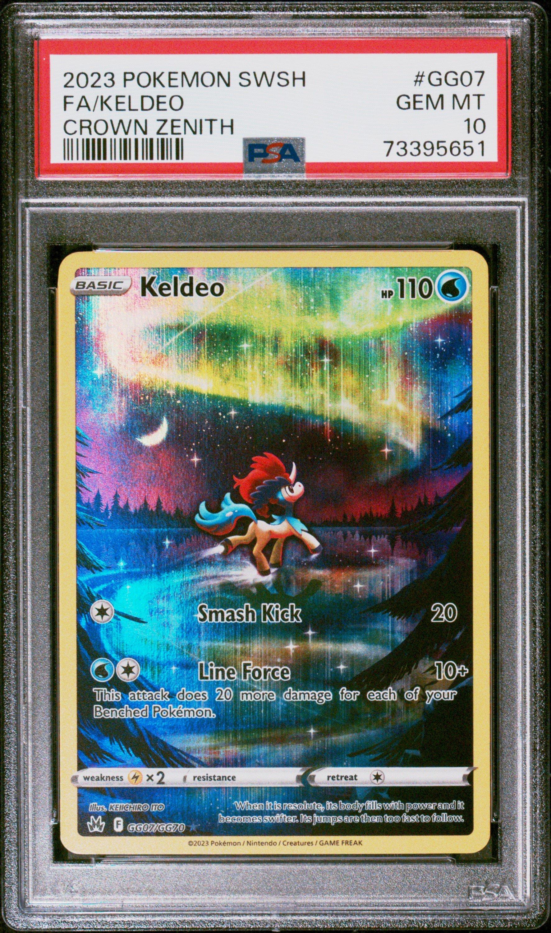 keldeo pokemon card PSA GEM MT 10 Ex (161/086) [Japanese Sv11W-White Flare] Evolves from null Water Rapid Draw (20 Draw 2 cards.) Keldeo #GG07 Prices | Pokemon