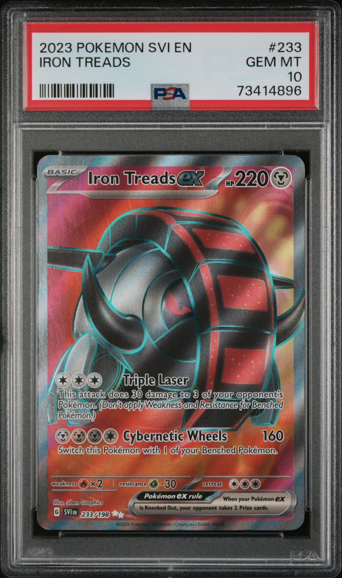 2023 Pokemon Svi En-scarlet & Violet 233 Iron Treads Ex Ultra Rare PSA