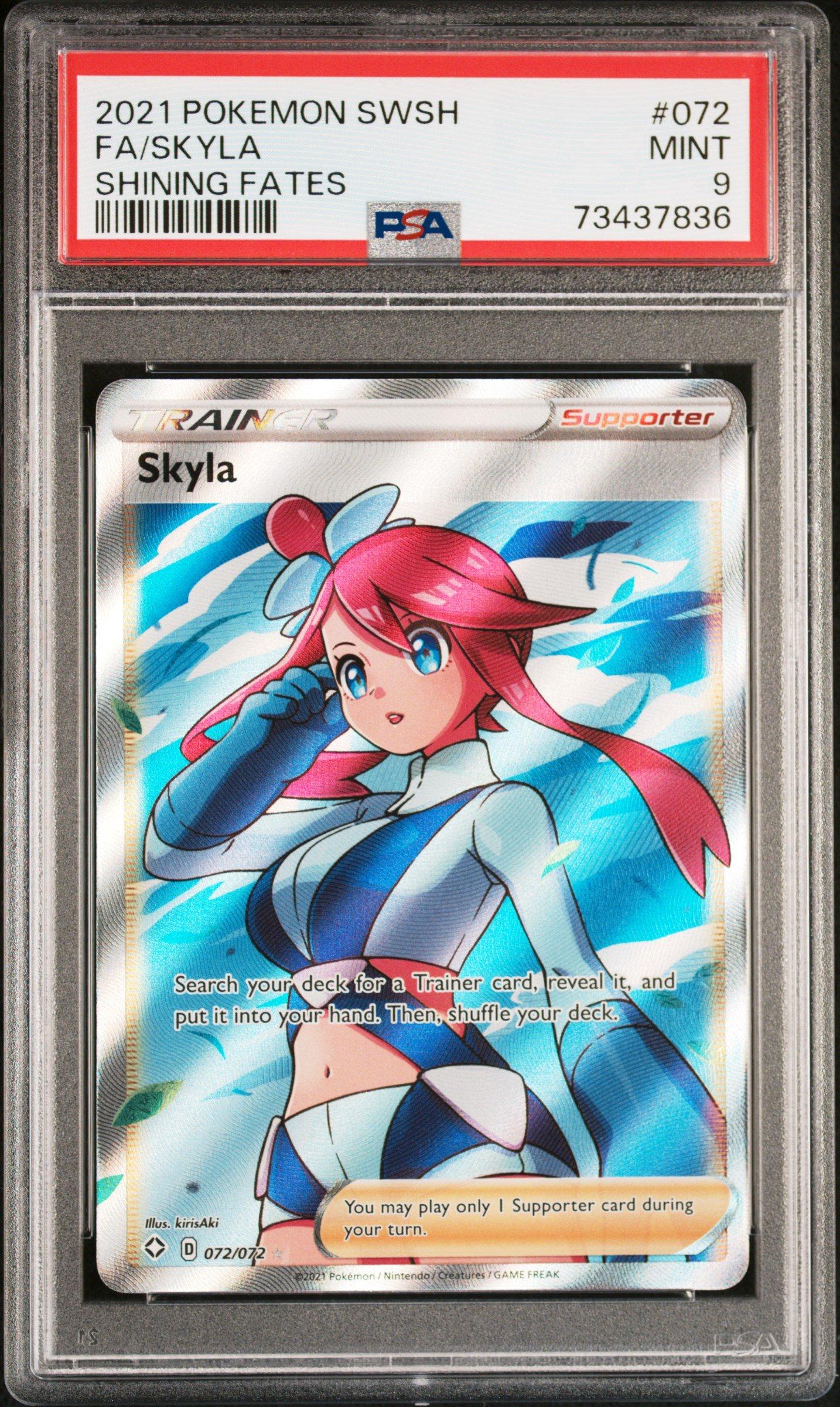 2021 Pokemon Sword & Shield Shining Fates 072 Full Art/skyla PSA 9