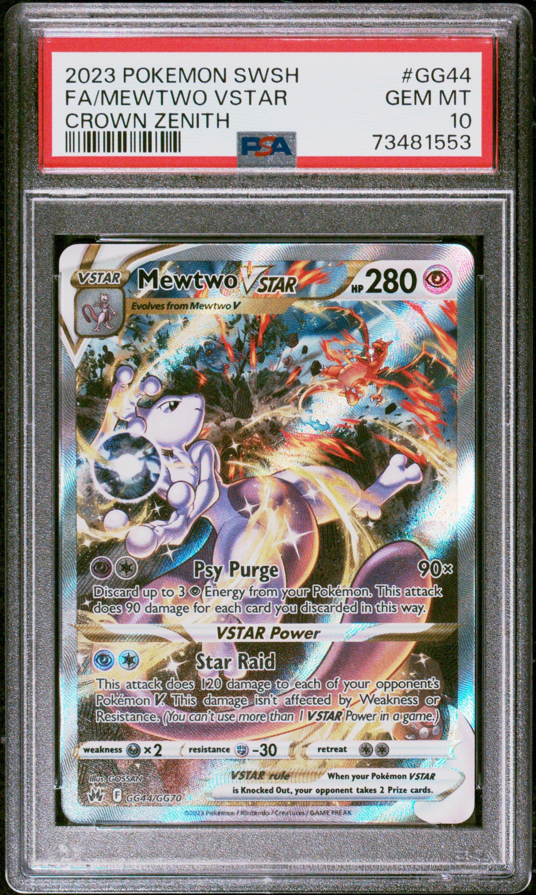 2023 Pokemon Sword And Shield Crown Zenith Gg44 Full Art/mewtwo