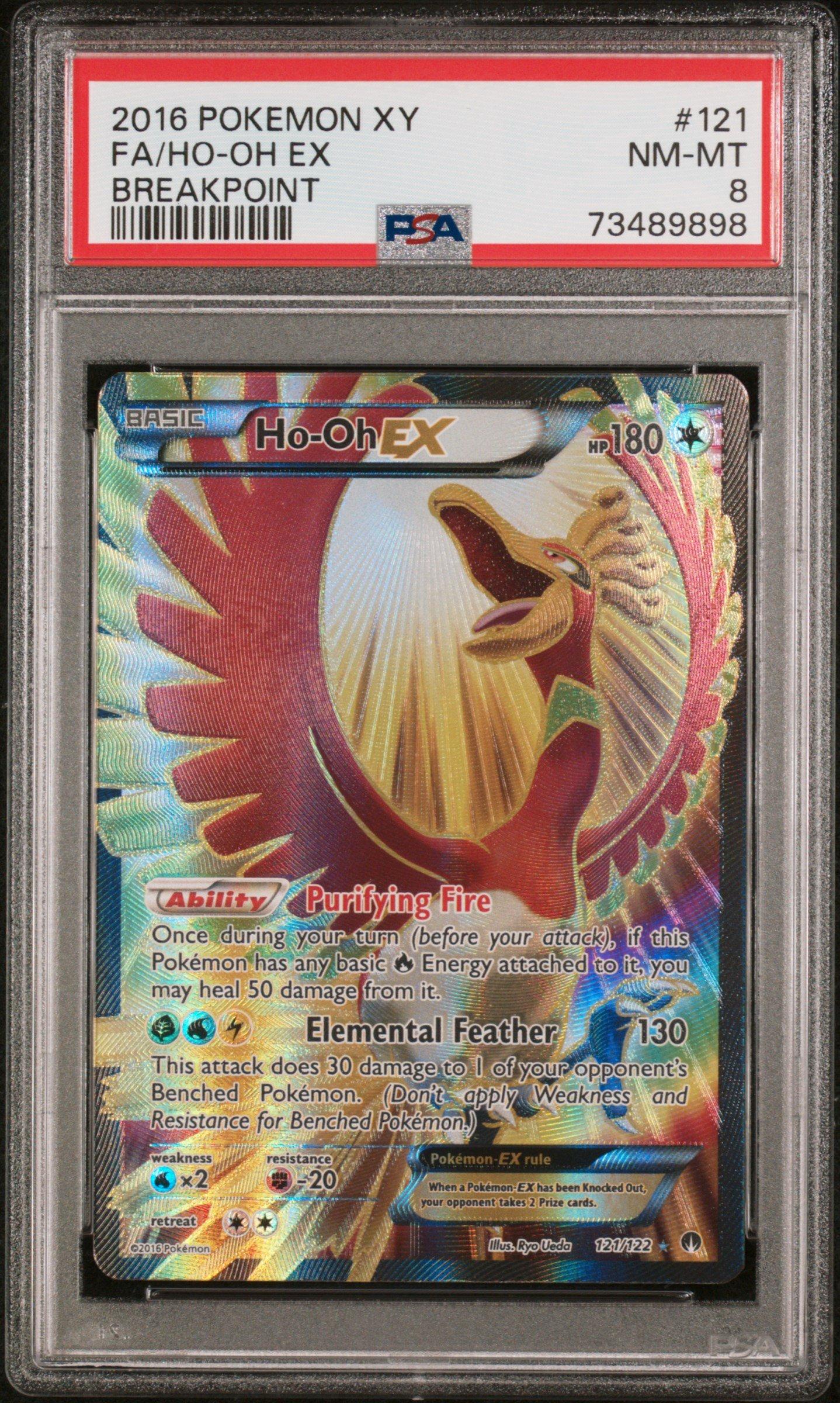 2016 Pokemon Xy Breakpoint 121 Full Art/ho-oh Ex PSA