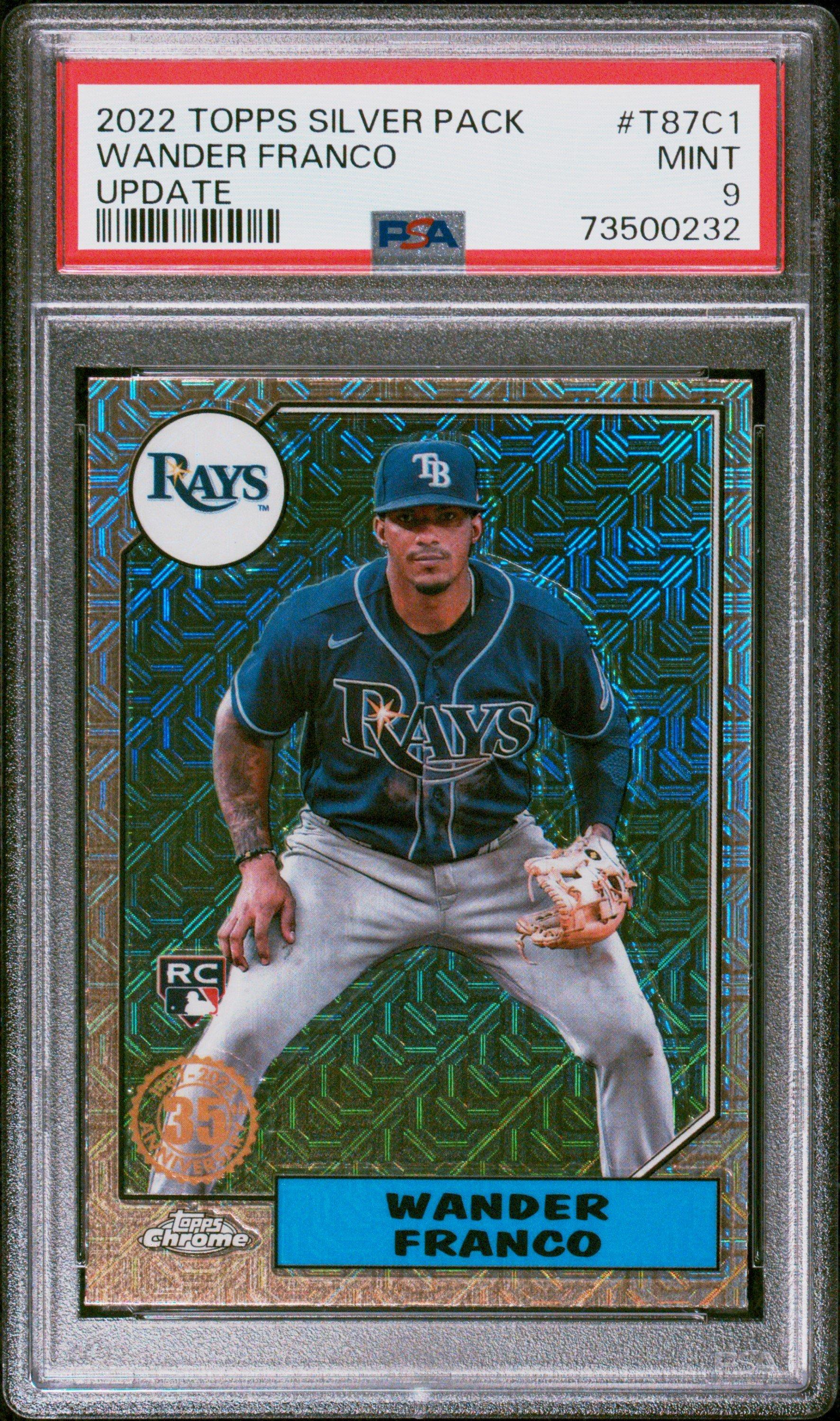 2022 Topps Silver Pack 1987 Chrome Promo T87c1 Wander Franco Update PSA