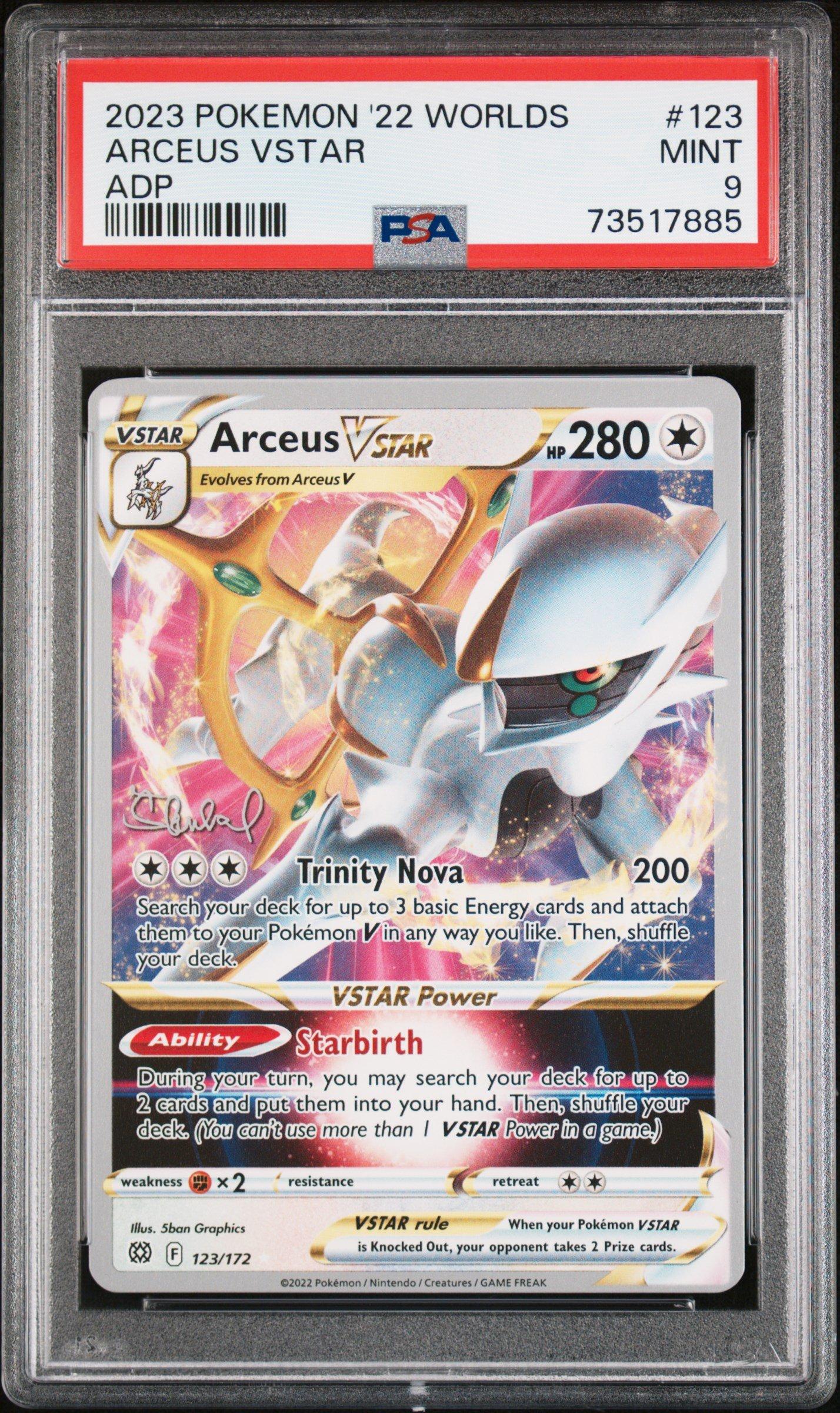 2023 Pokemon 2022 World Championships Deck: Adp 123 Arceus Vstar Adp PSA 9