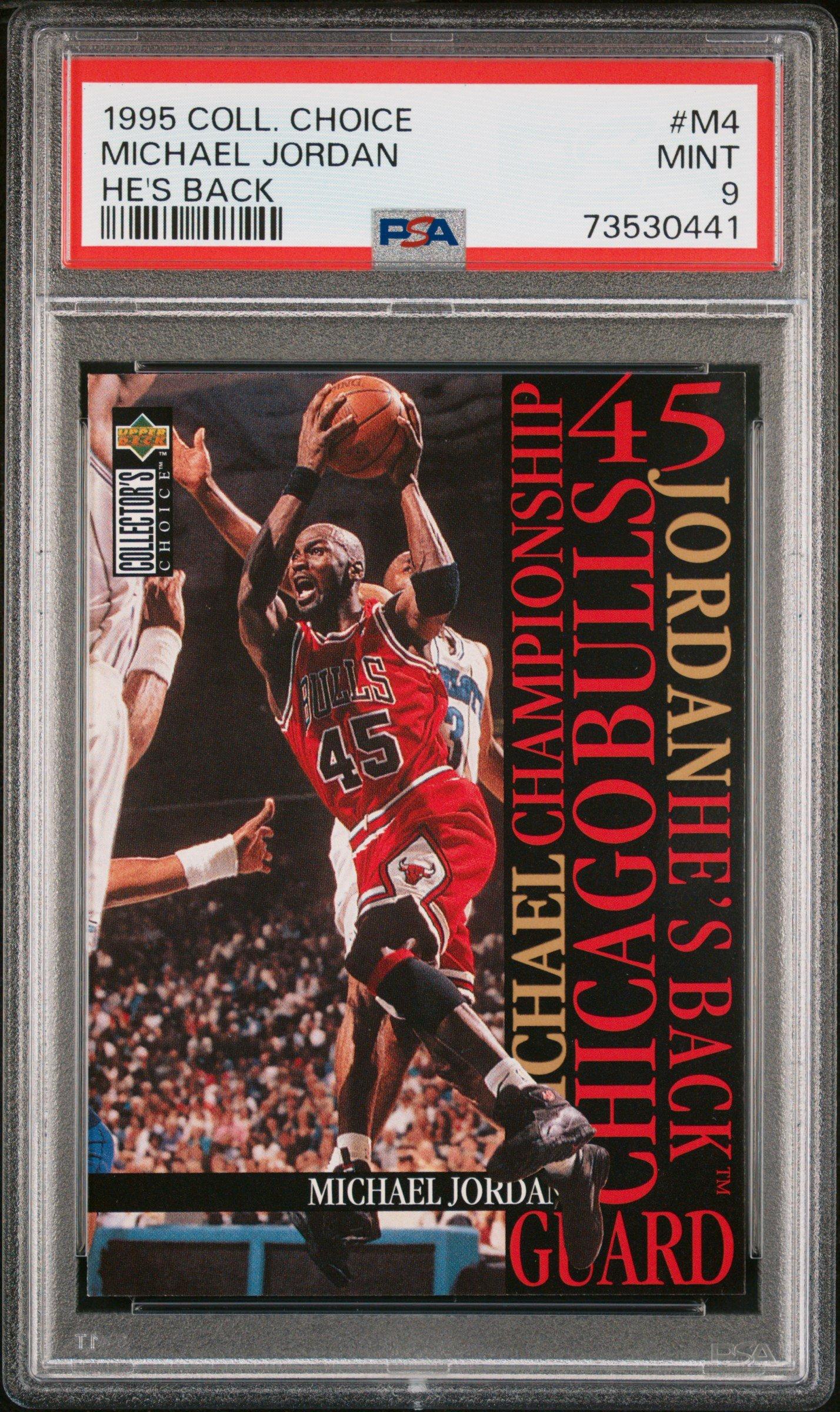 1995 Collector's Choice Jordan-he's Back M4 Michael Jordan PSA 9